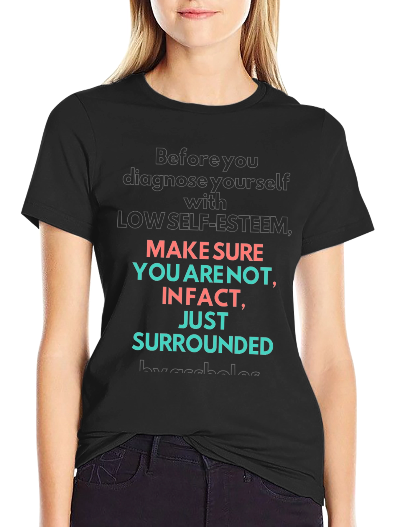 Self-Esteem Graphic Tee - Black T-Shirt