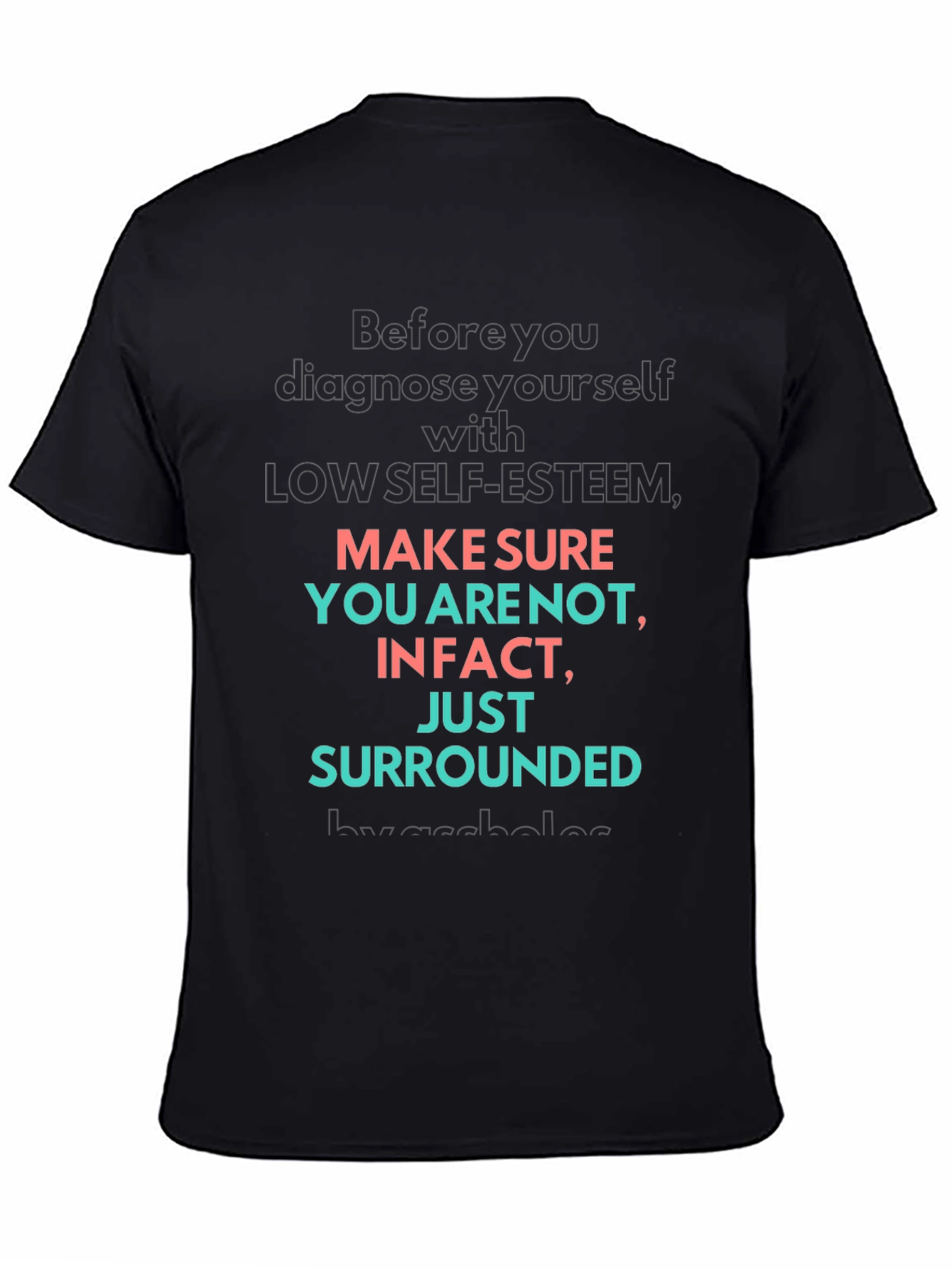 Self-Esteem Graphic Tee - Black T-Shirt