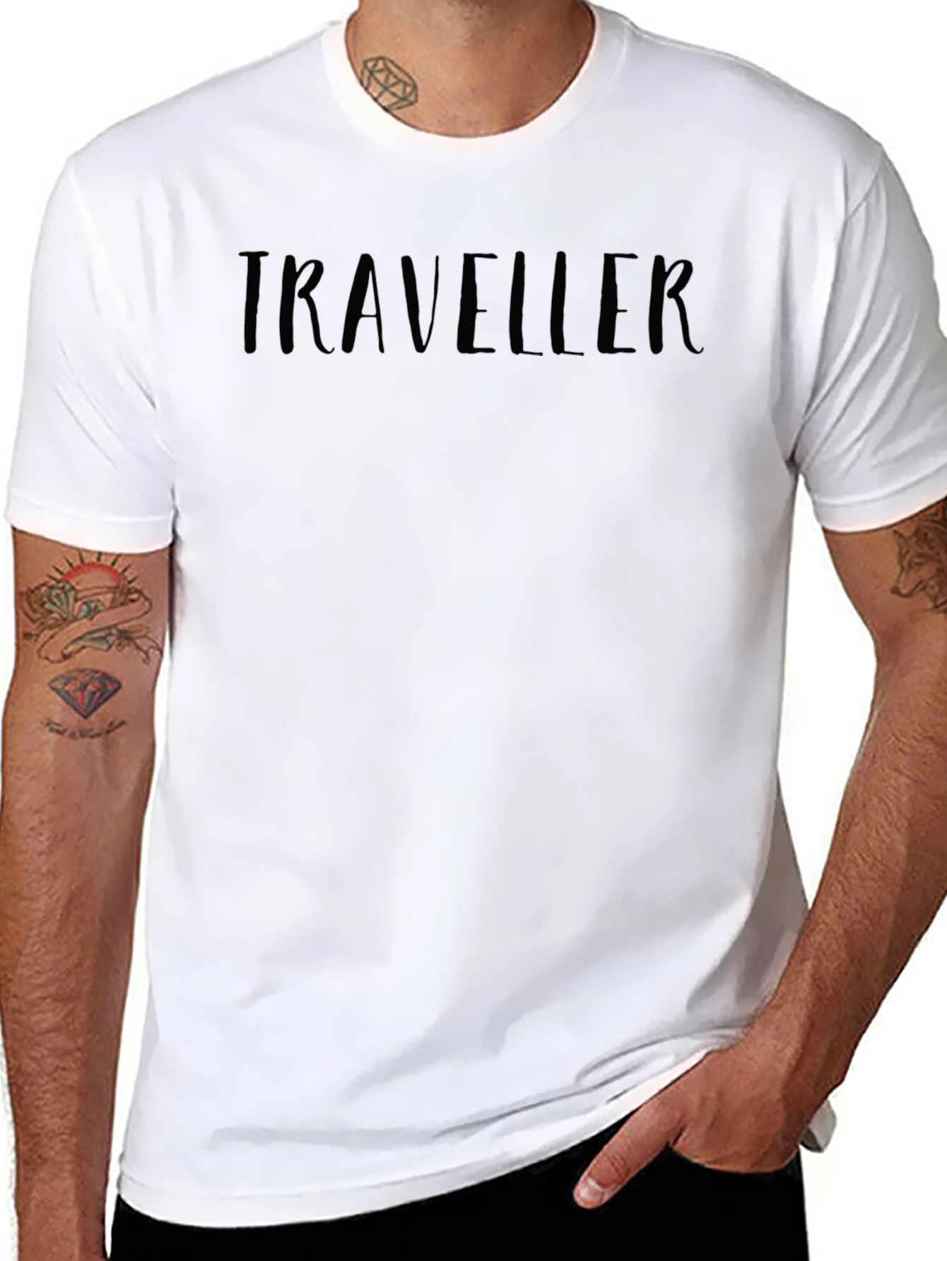 Traveller Graphic Black T-Shirt Casual Wear