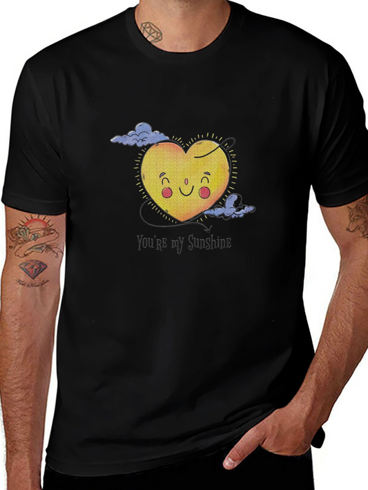 Sunshine Heart Graphic T-Shirt - Black