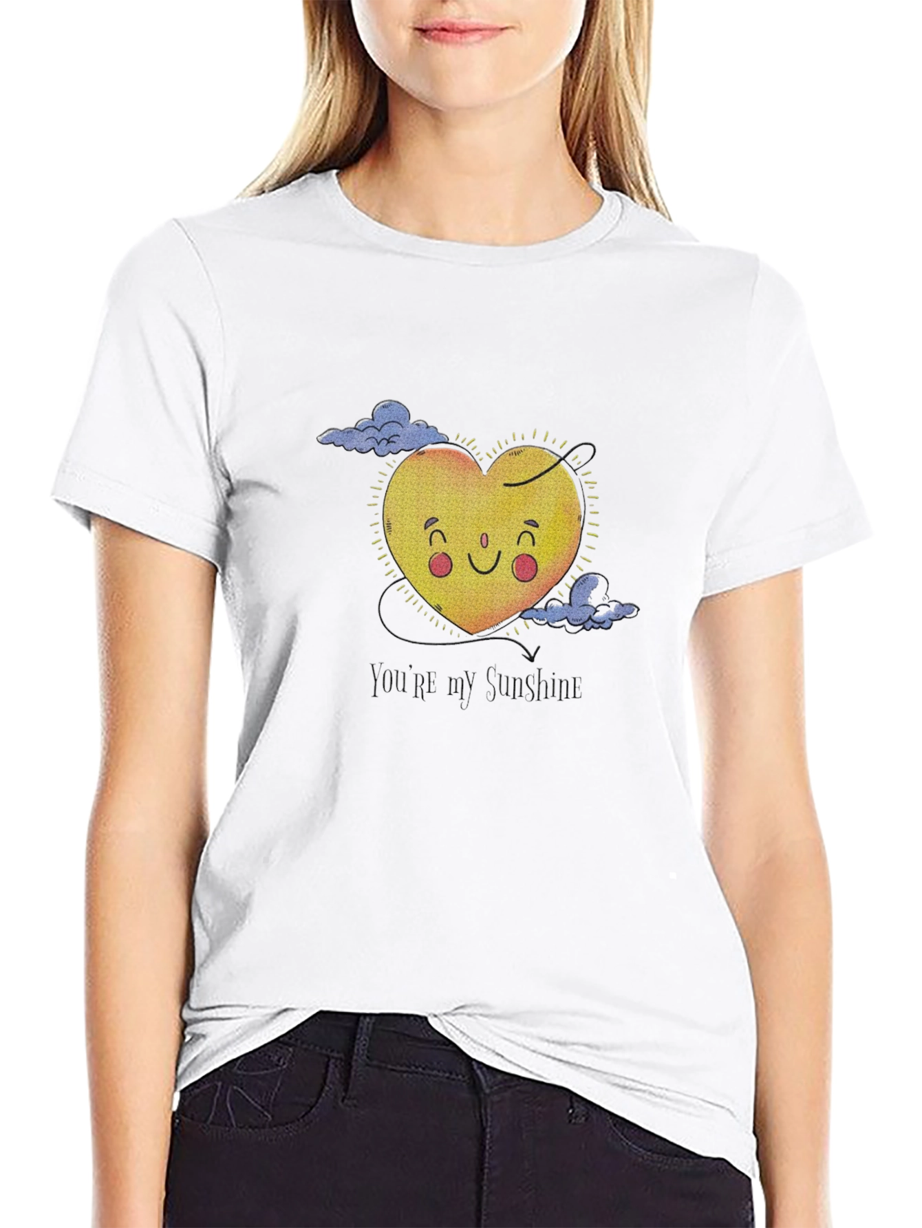 Sunshine Heart Graphic T-Shirt - Black