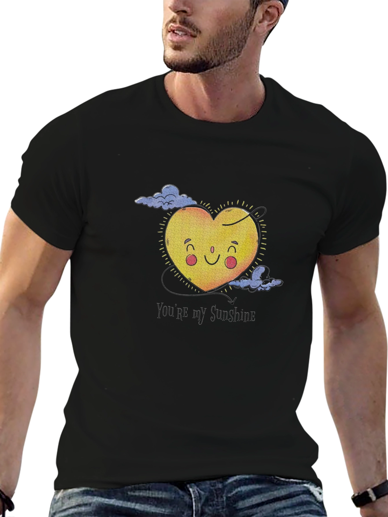 Sunshine Heart Graphic T-Shirt - Black