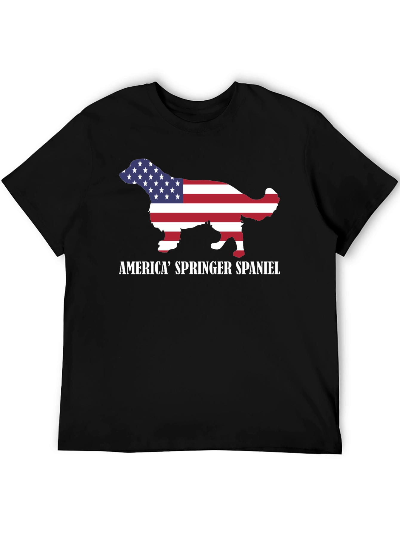 American Springer Spaniel Flag Graphic T-Shirt
