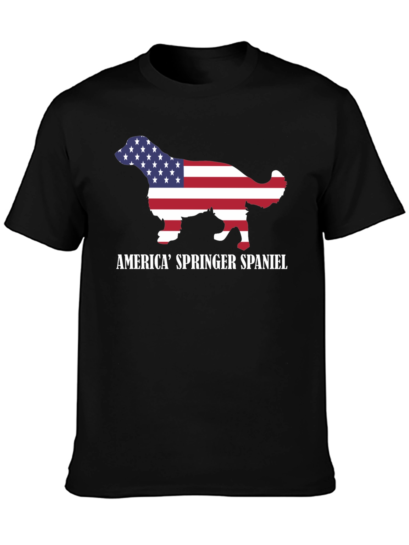 American Springer Spaniel Flag Graphic T-Shirt