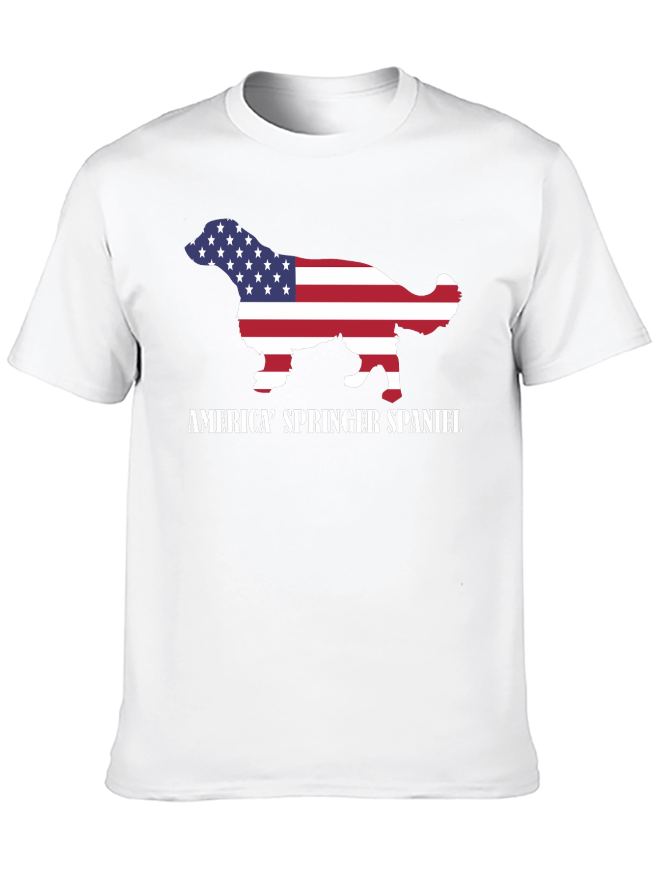 American Springer Spaniel Flag Graphic T-Shirt