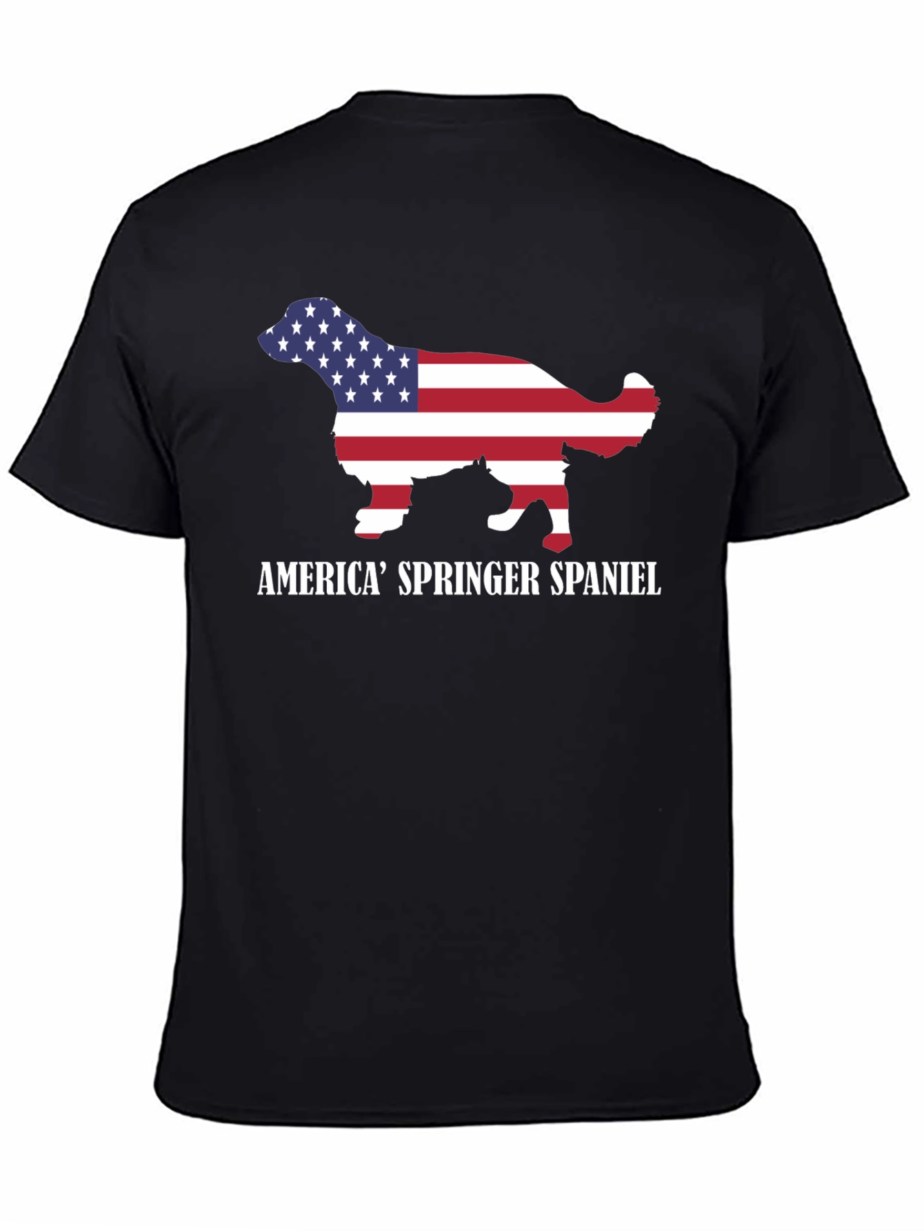 American Springer Spaniel Flag Graphic T-Shirt