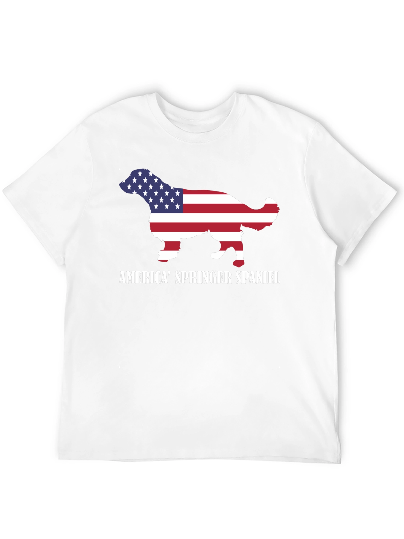American Springer Spaniel Flag Graphic T-Shirt