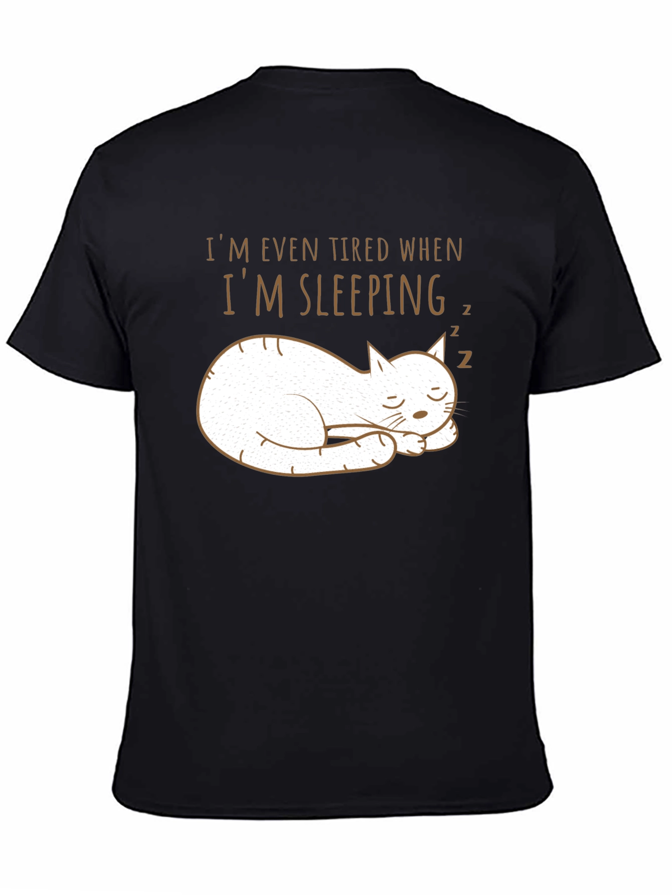 Funny Sleeping Cat T-Shirt - Even Tired When Sleeping!
