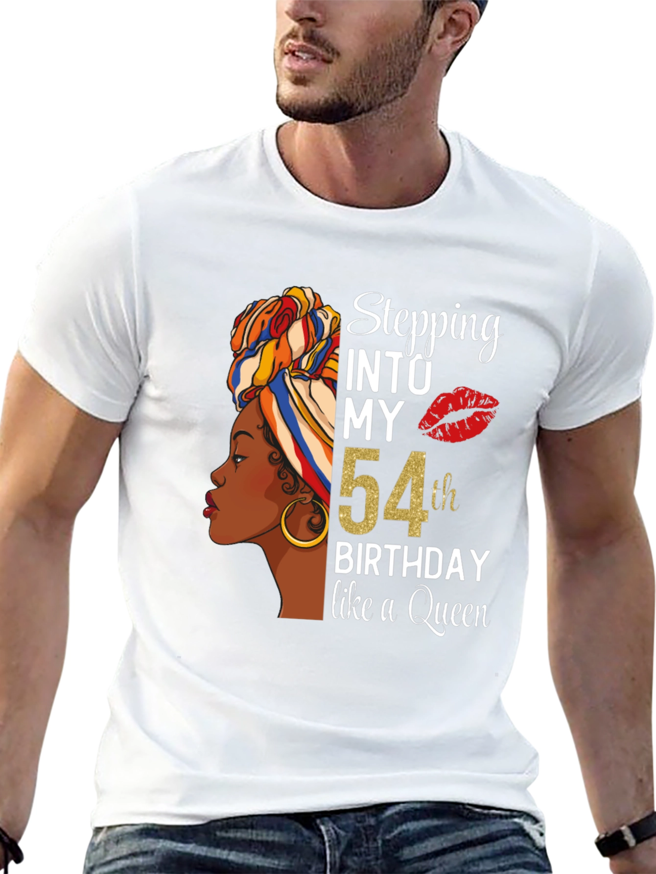 Stepping Into My 54th Birthday Queen T-Shirt