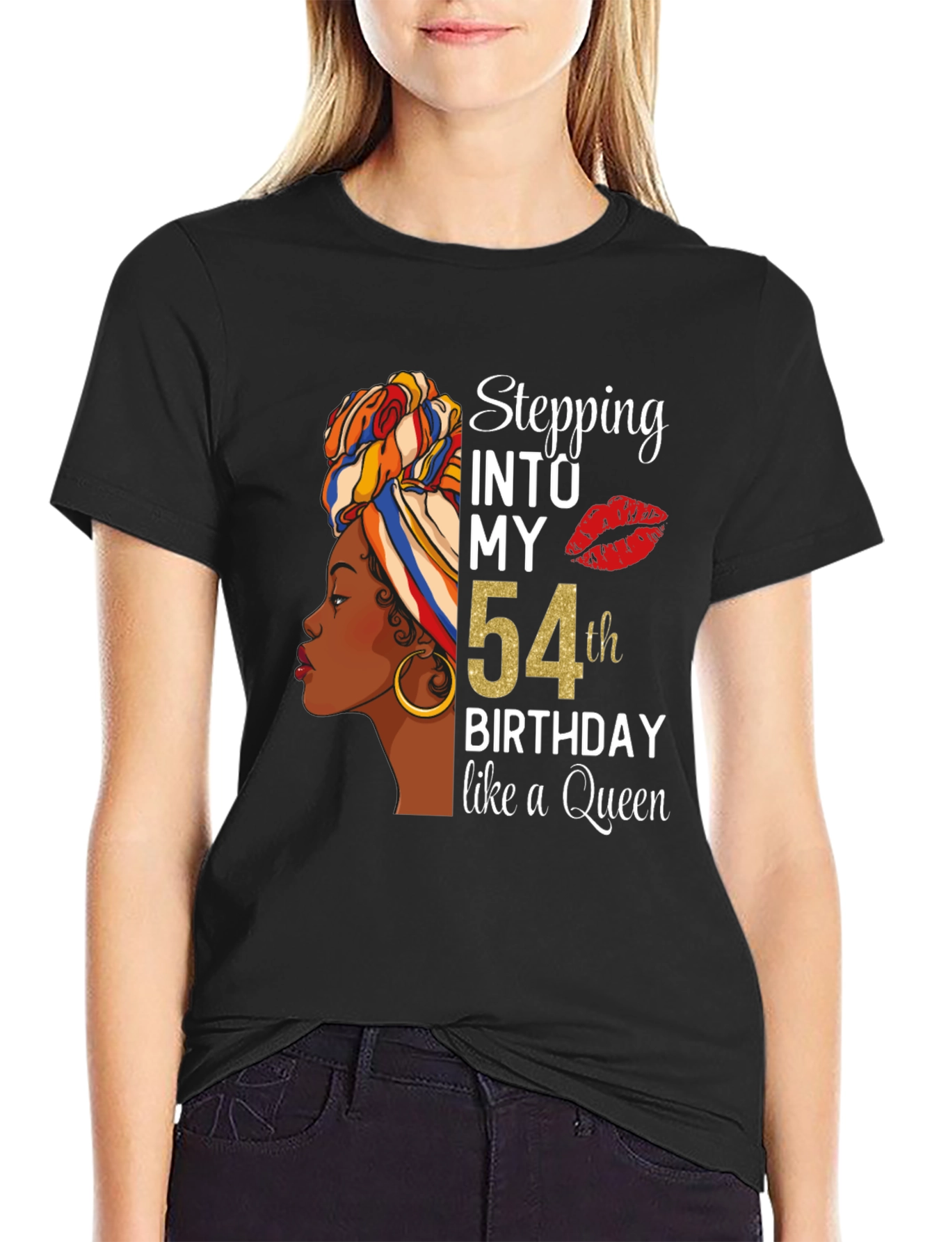 Stepping Into My 54th Birthday Queen T-Shirt