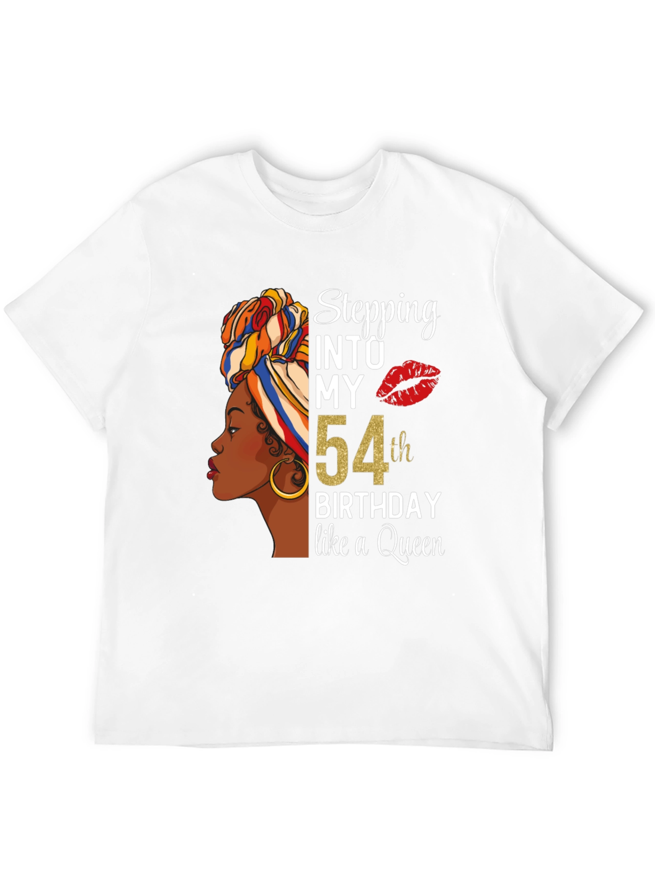 Stepping Into My 54th Birthday Queen T-Shirt