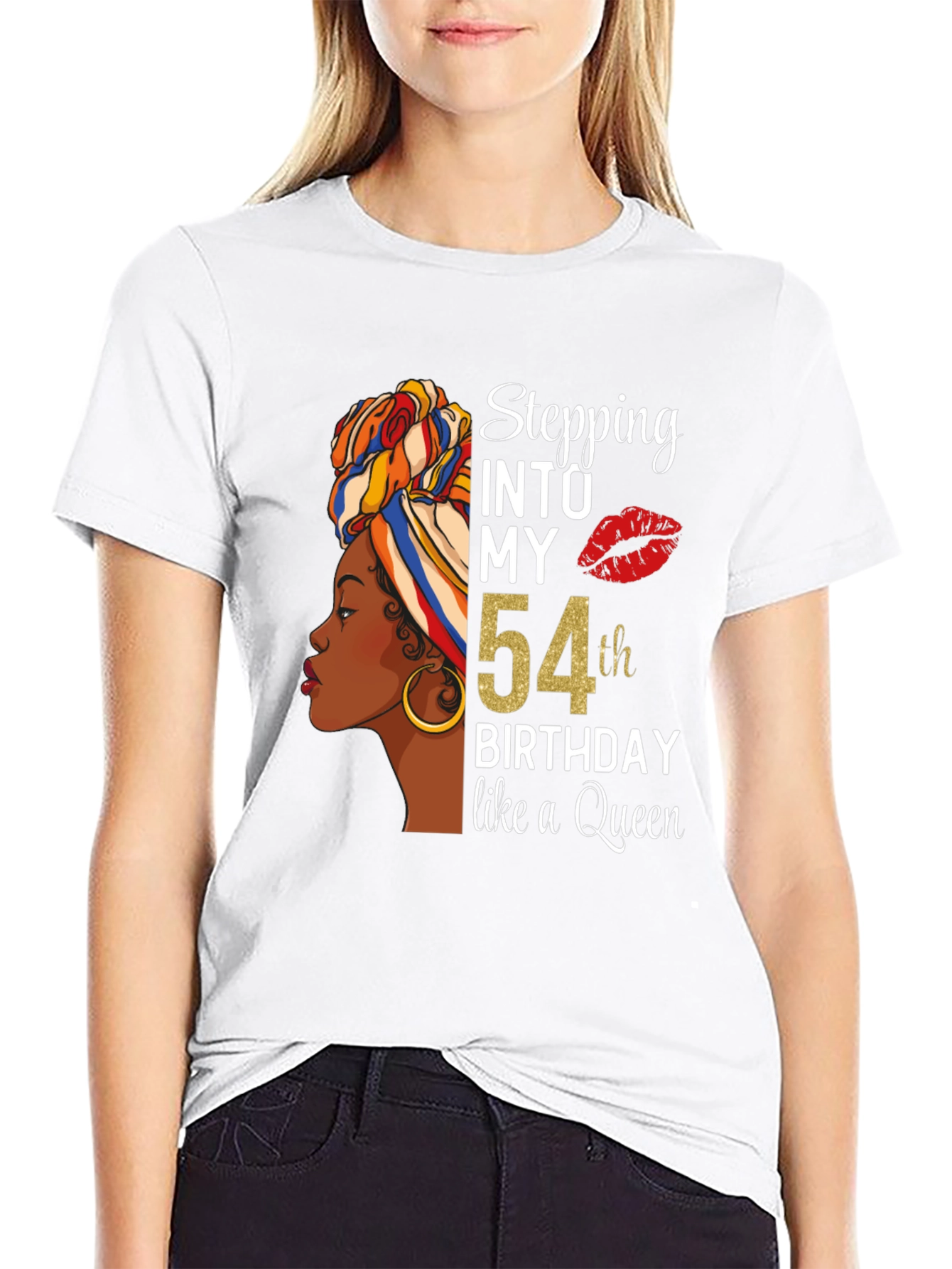Stepping Into My 54th Birthday Queen T-Shirt