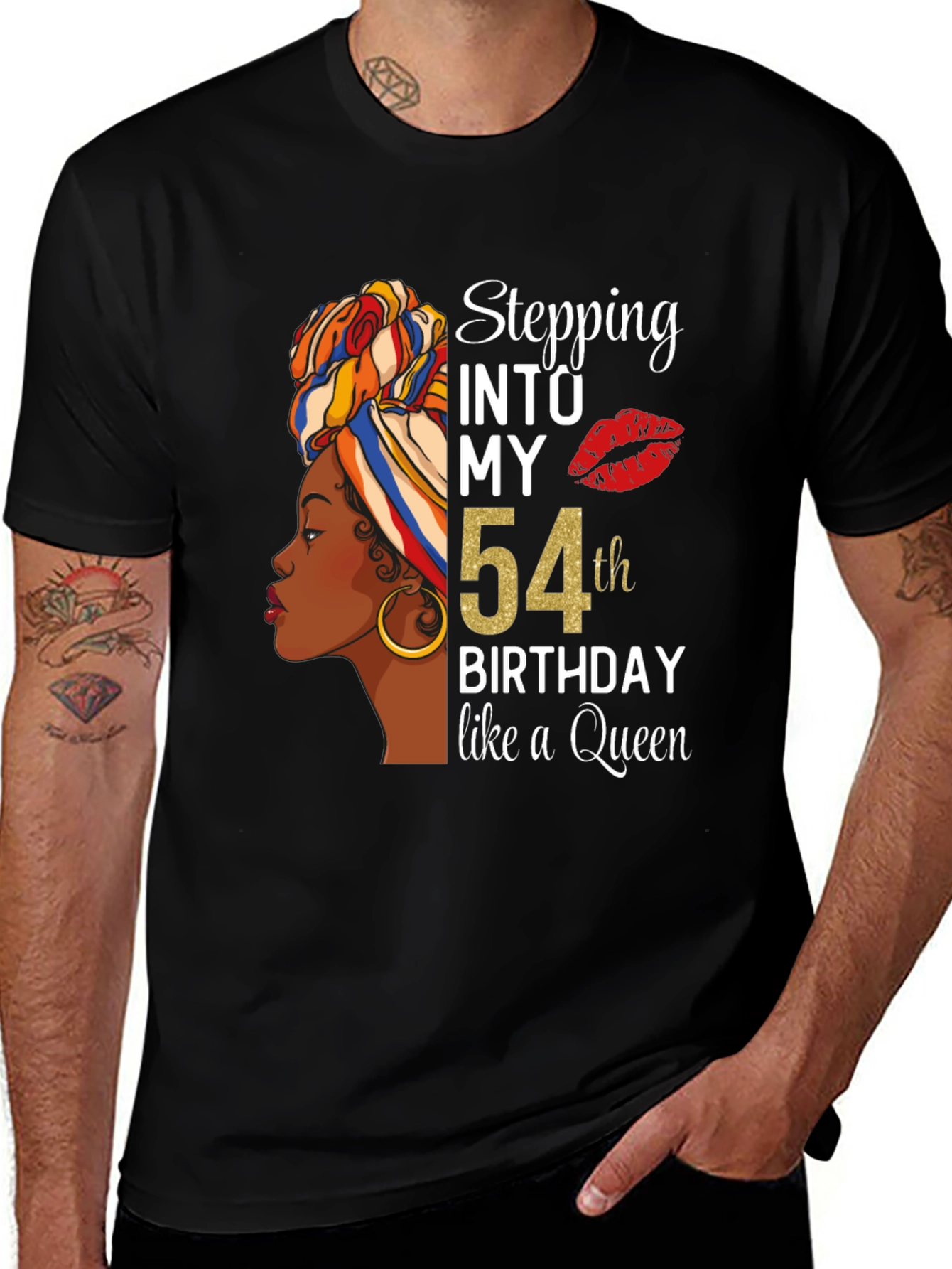Stepping Into My 54th Birthday Queen T-Shirt