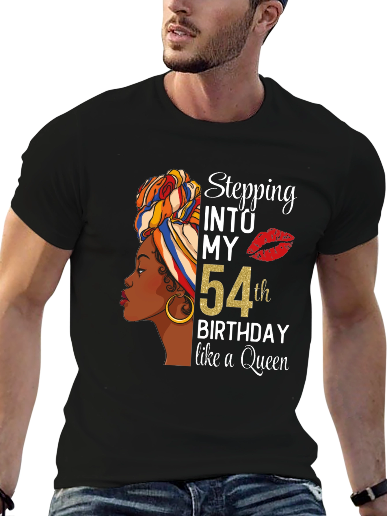Stepping Into My 54th Birthday Queen T-Shirt