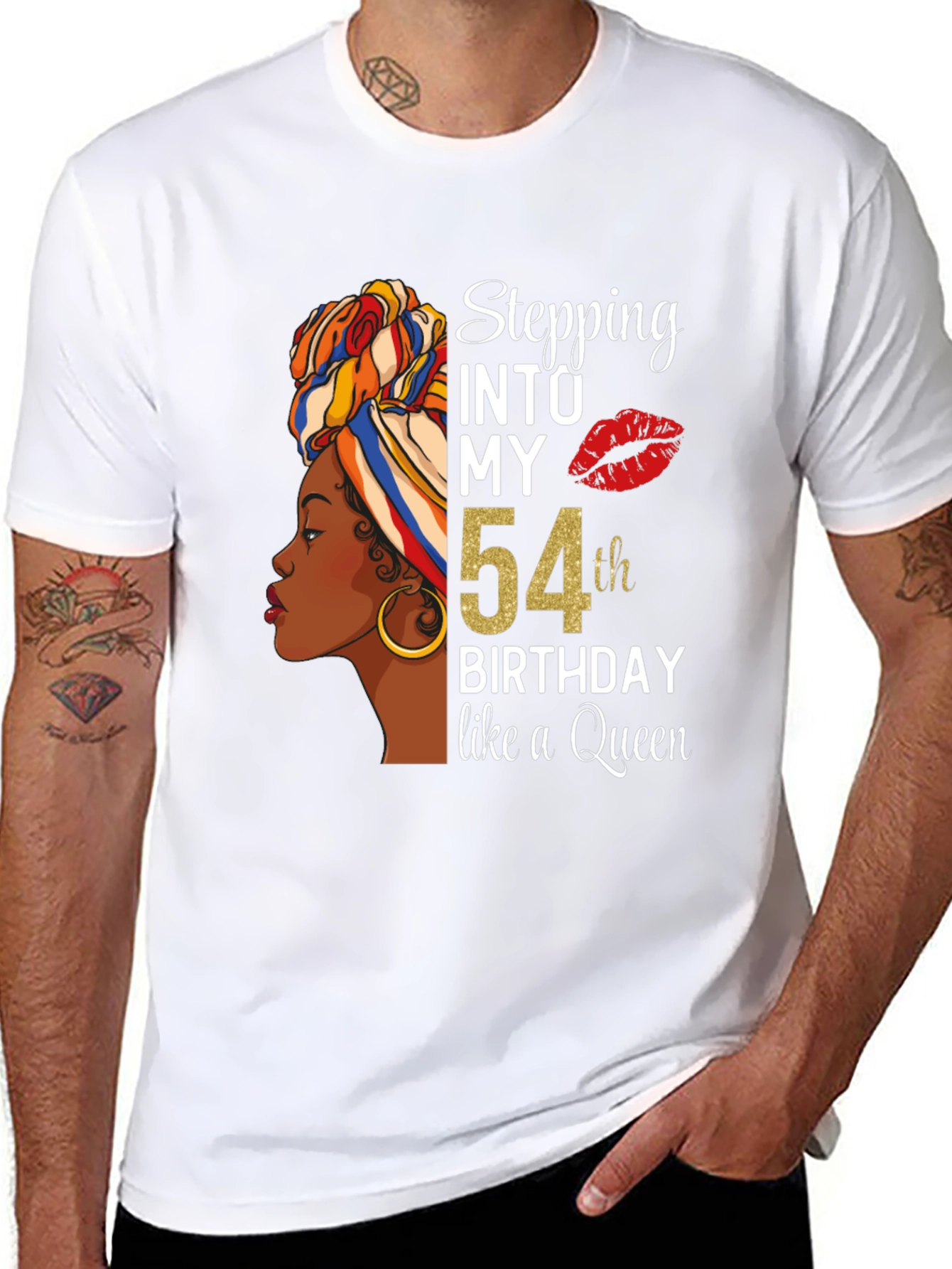 Stepping Into My 54th Birthday Queen T-Shirt