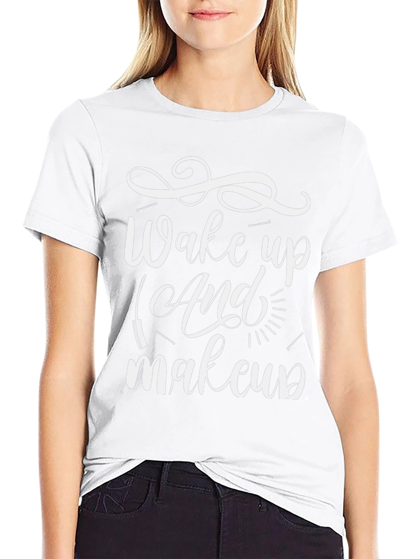 Wake Up & Makeup T-Shirt - Black