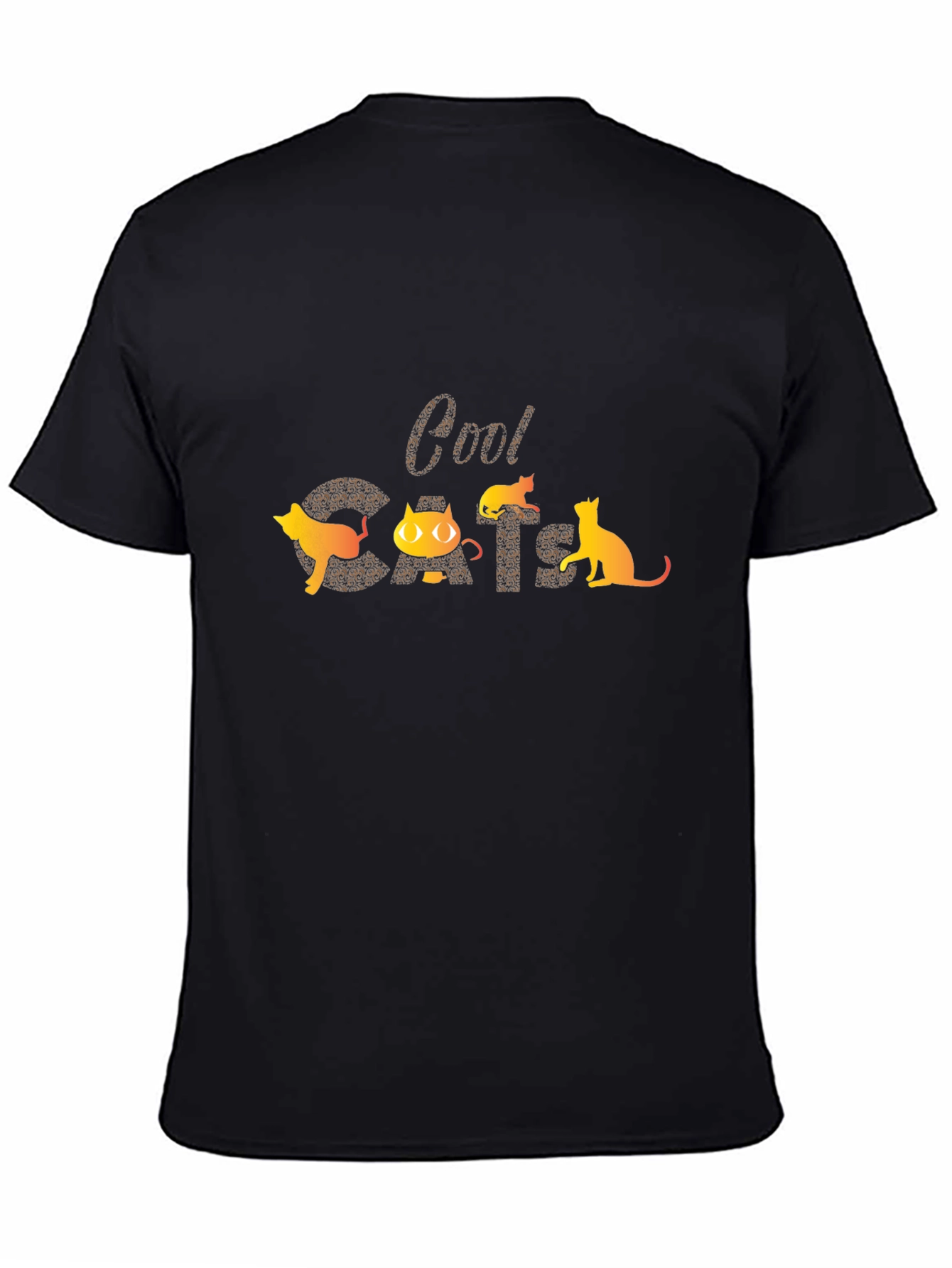 Cool Cats Graphic Tee - Mens Black T-Shirt