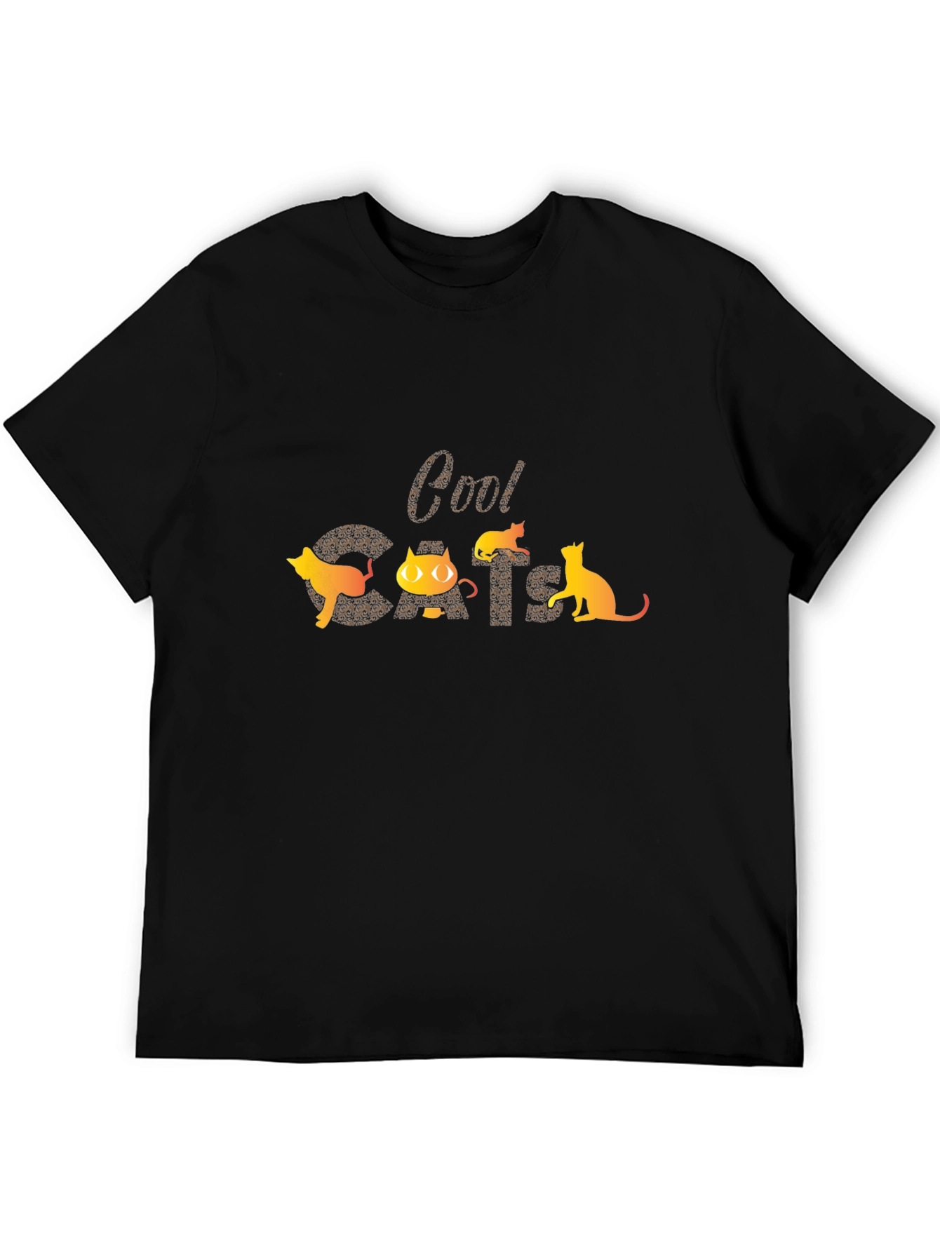 Cool Cats Graphic Tee - Mens Black T-Shirt