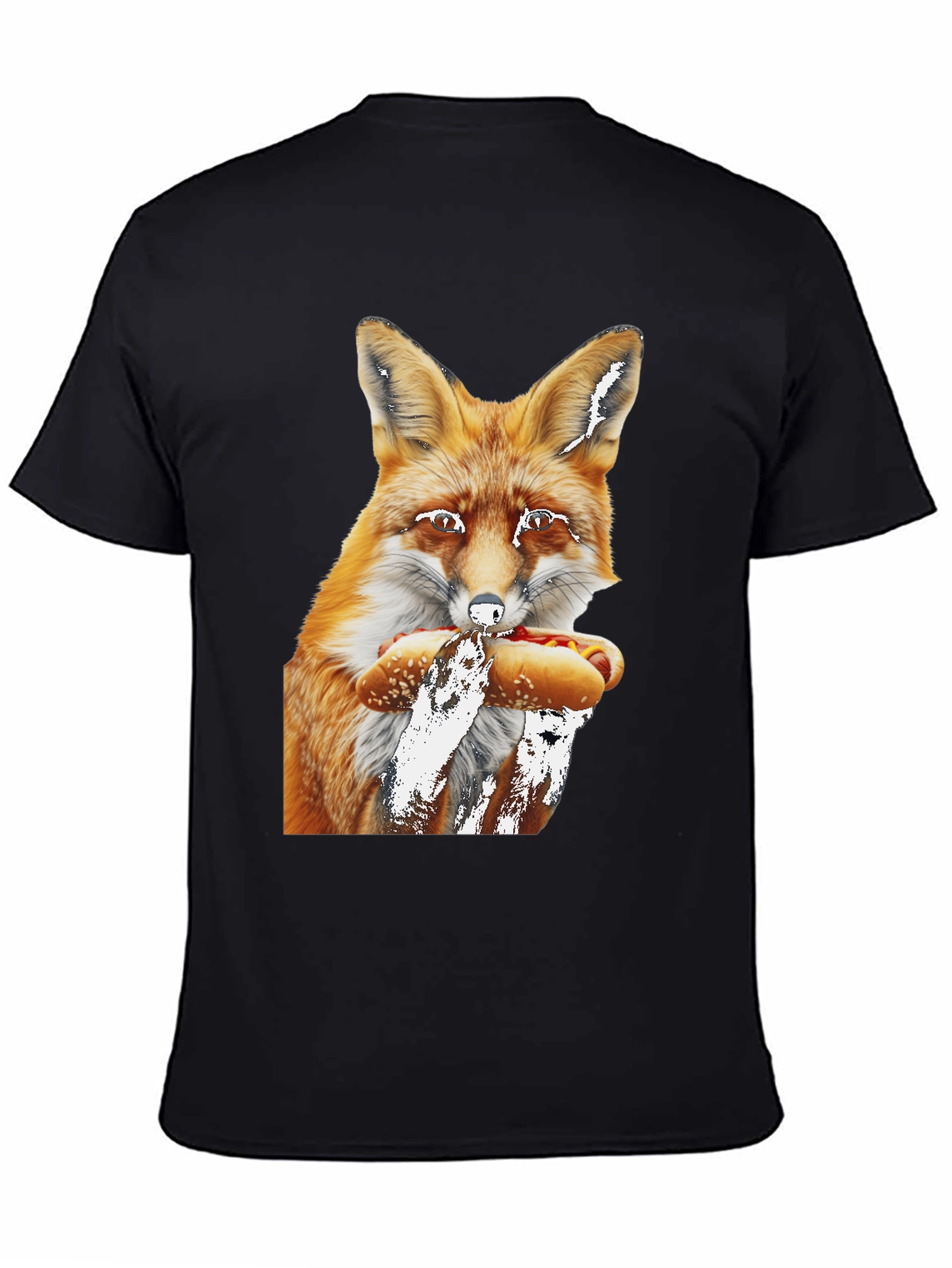 Fox Eating Hotdog Graphic Tee