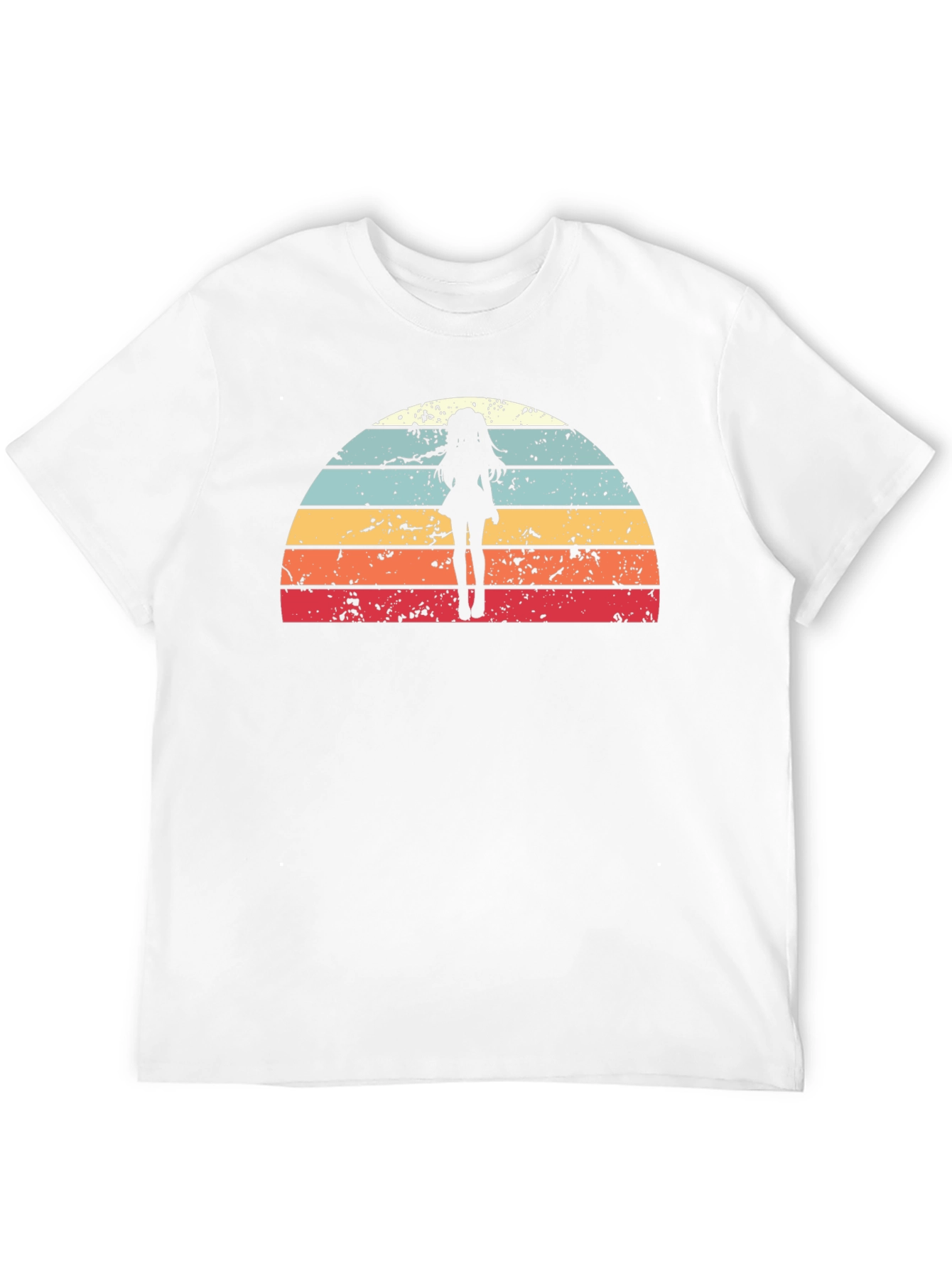Retro Anime Girl Sunset T-Shirt