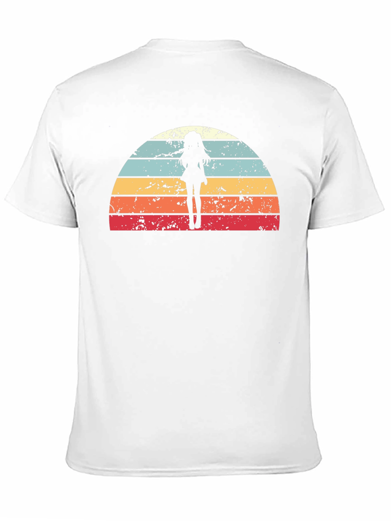 Retro Anime Girl Sunset T-Shirt