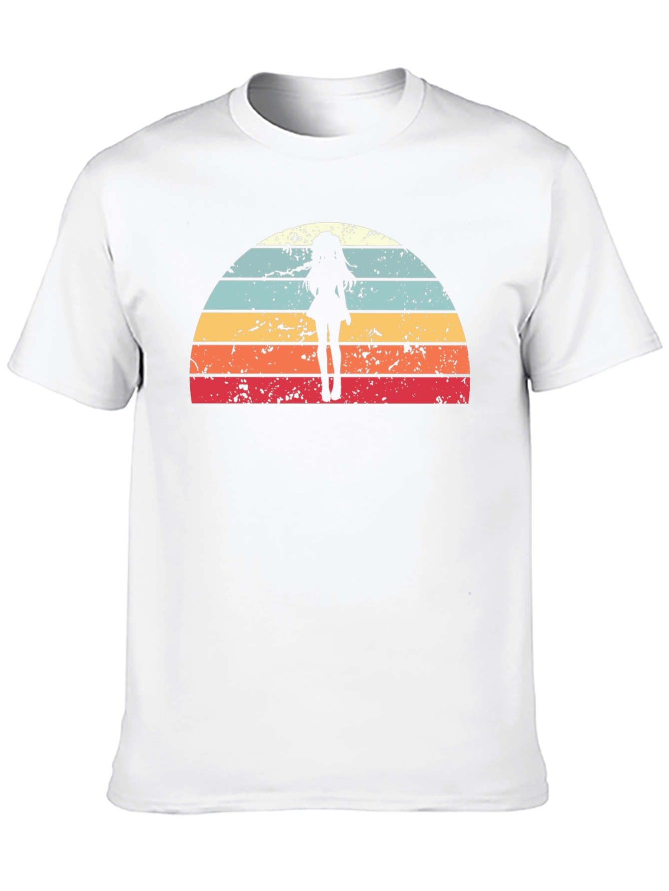 Retro Anime Girl Sunset T-Shirt