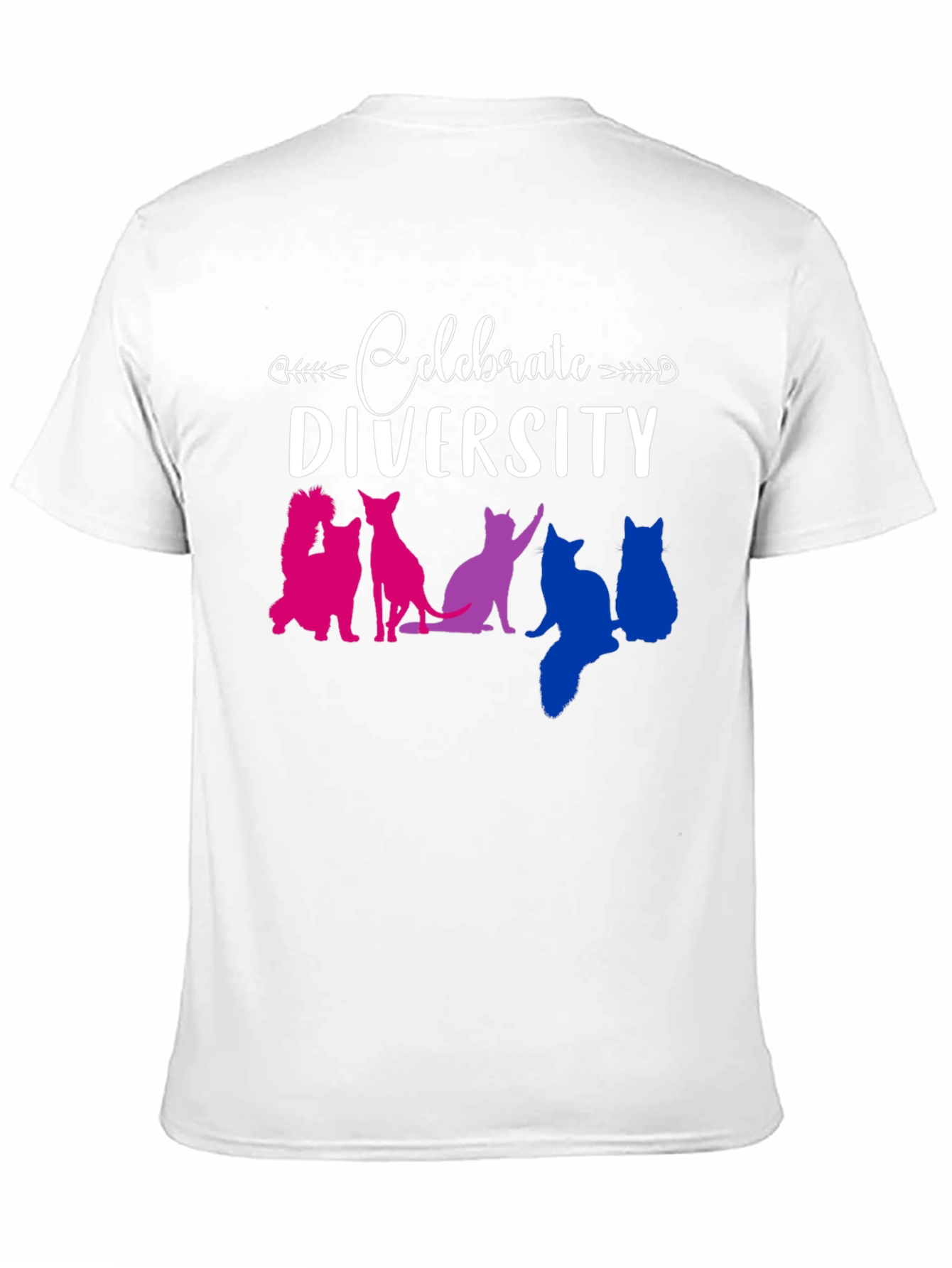 Celebrate Diversity Cat Graphic T-Shirt