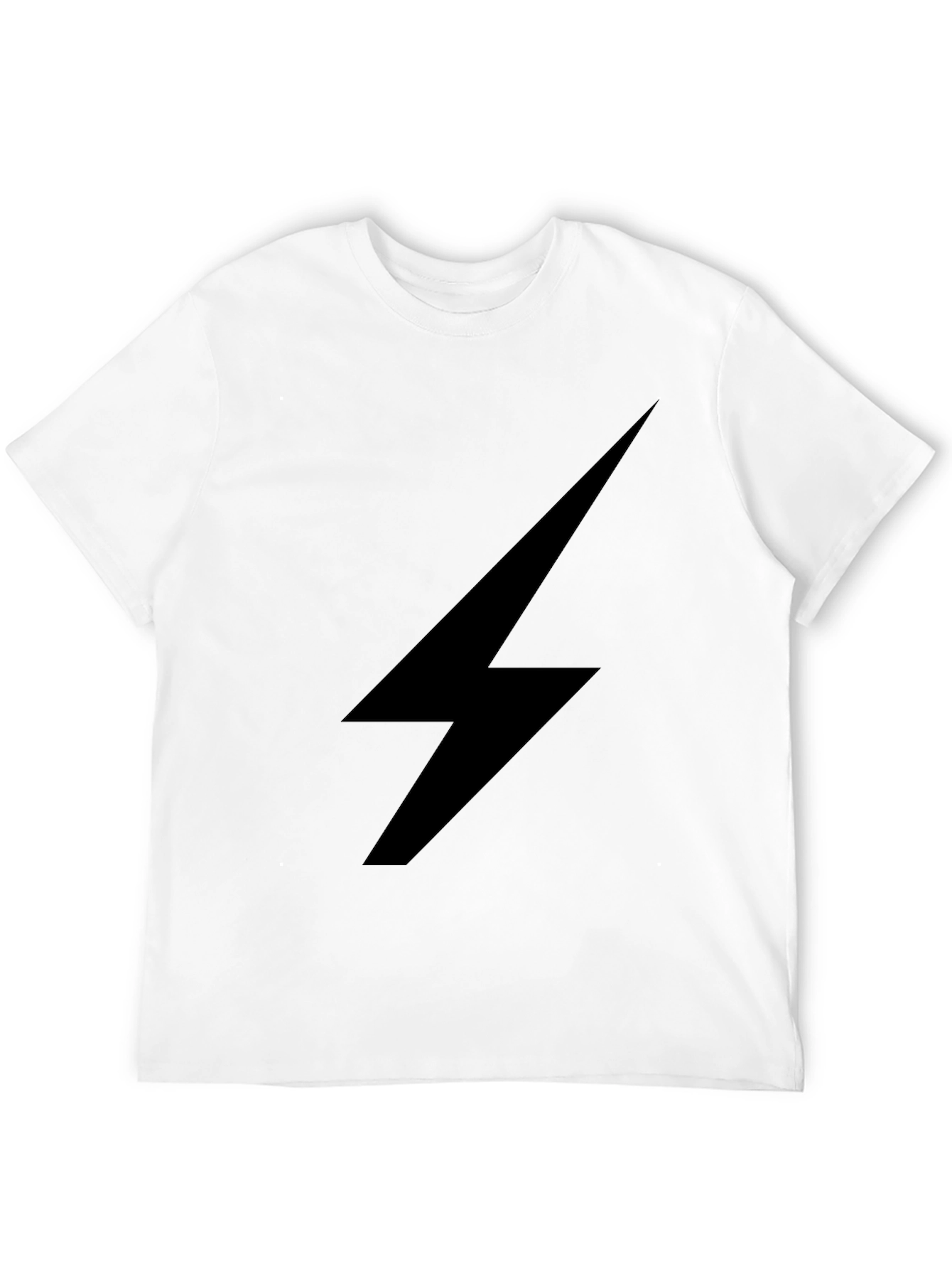 Black T-Shirt with Lightning Bolt Design