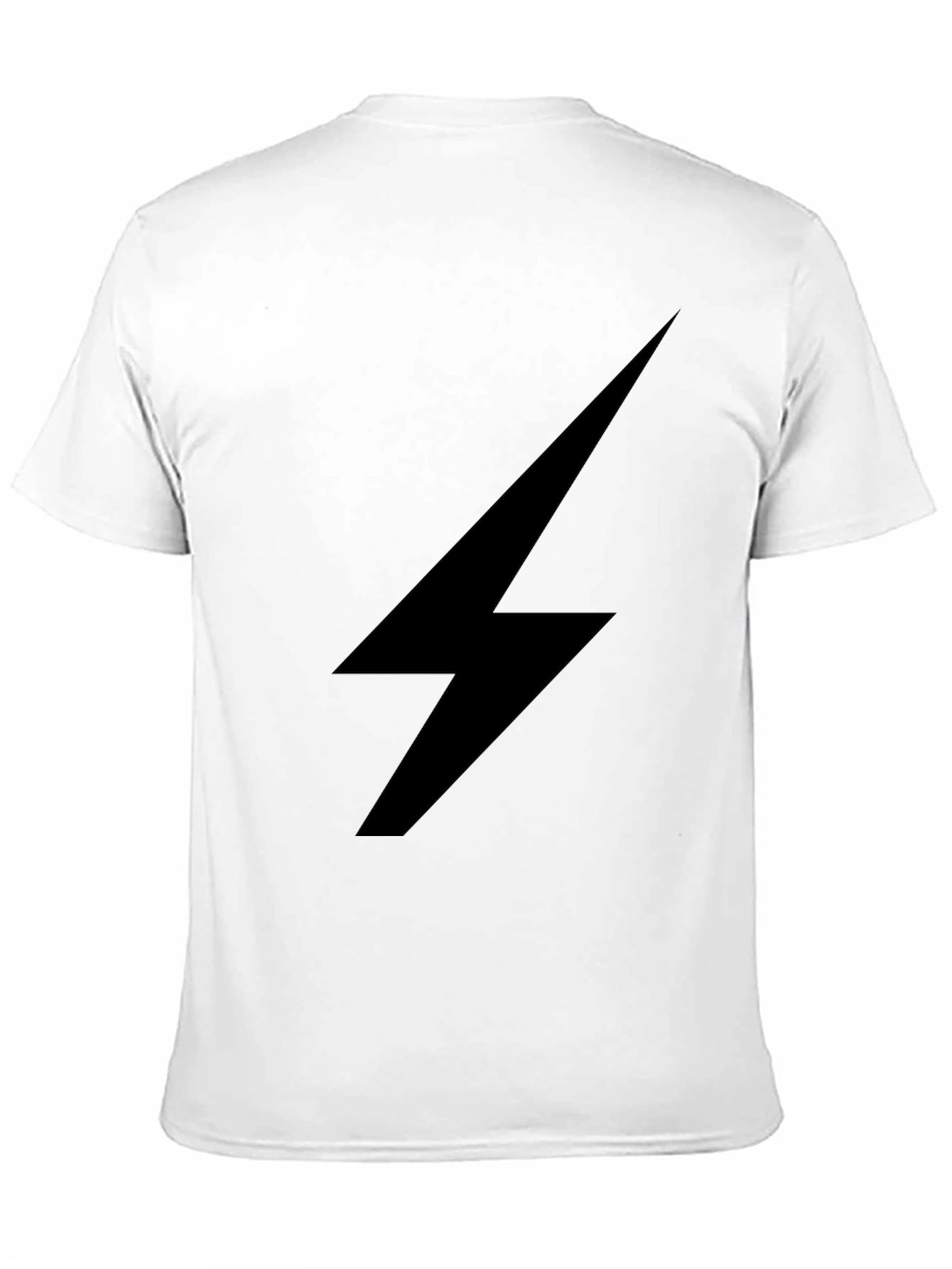 Black T-Shirt with Lightning Bolt Design