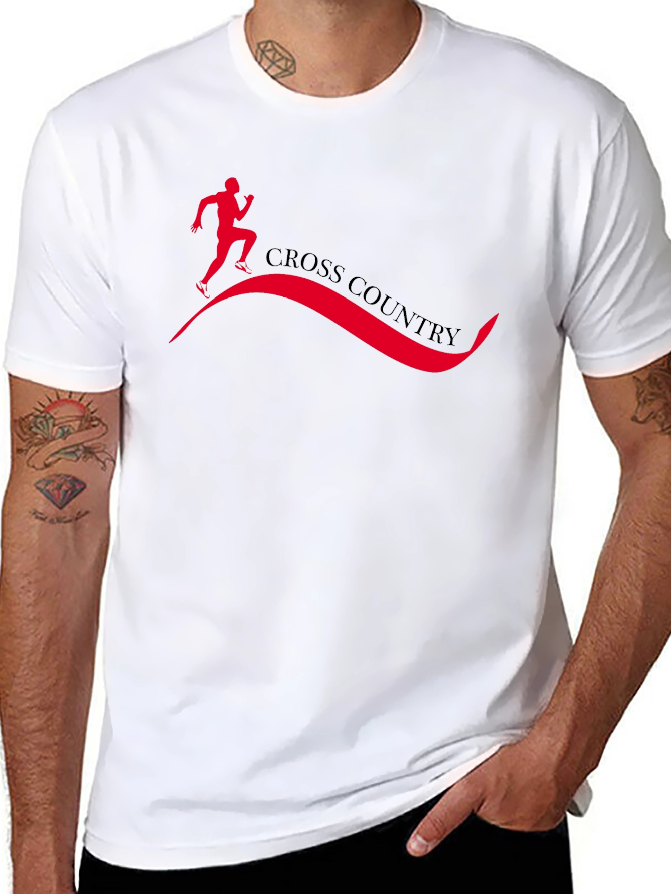 Cross Country Runner Graphic Tee - Black