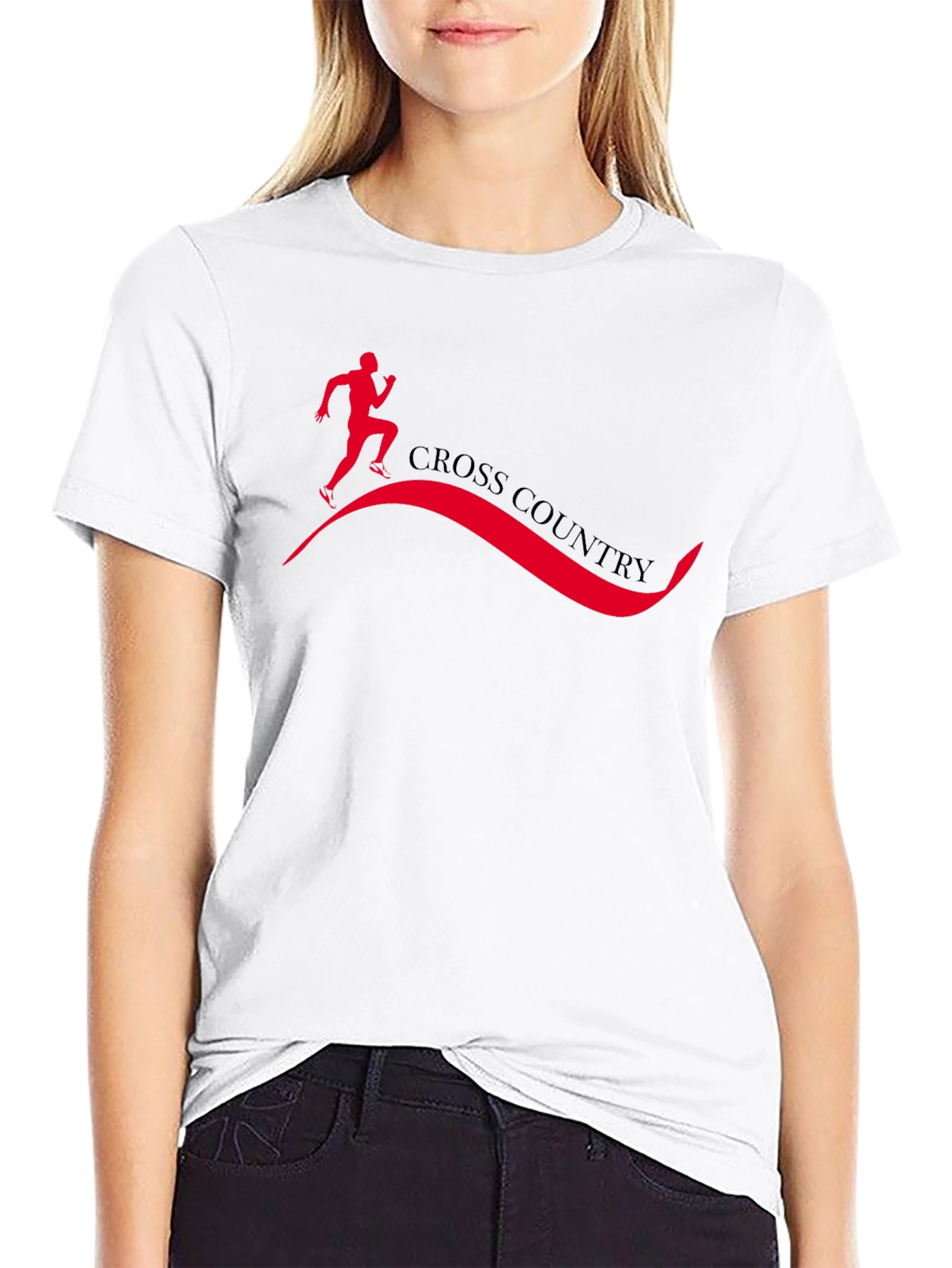 Cross Country Runner Graphic Tee - Black