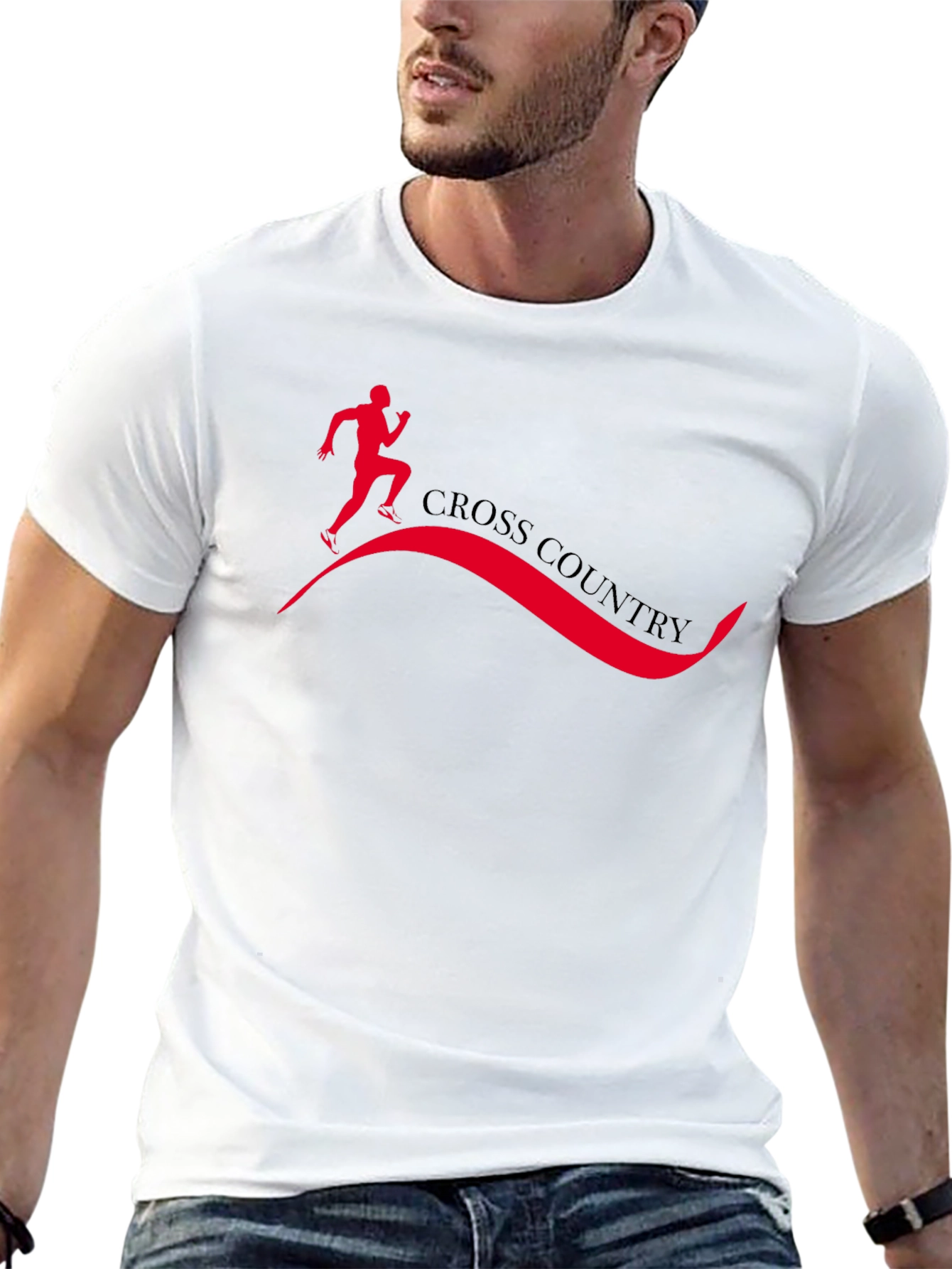 Cross Country Runner Graphic Tee - Black