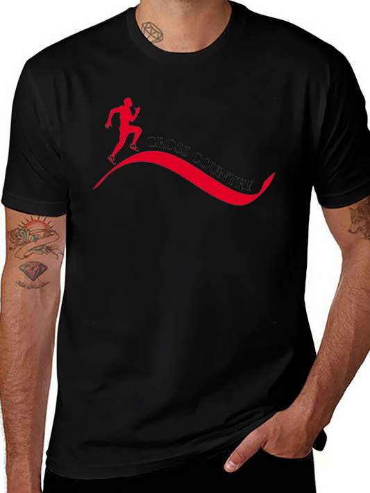 Cross Country Runner Graphic Tee - Black