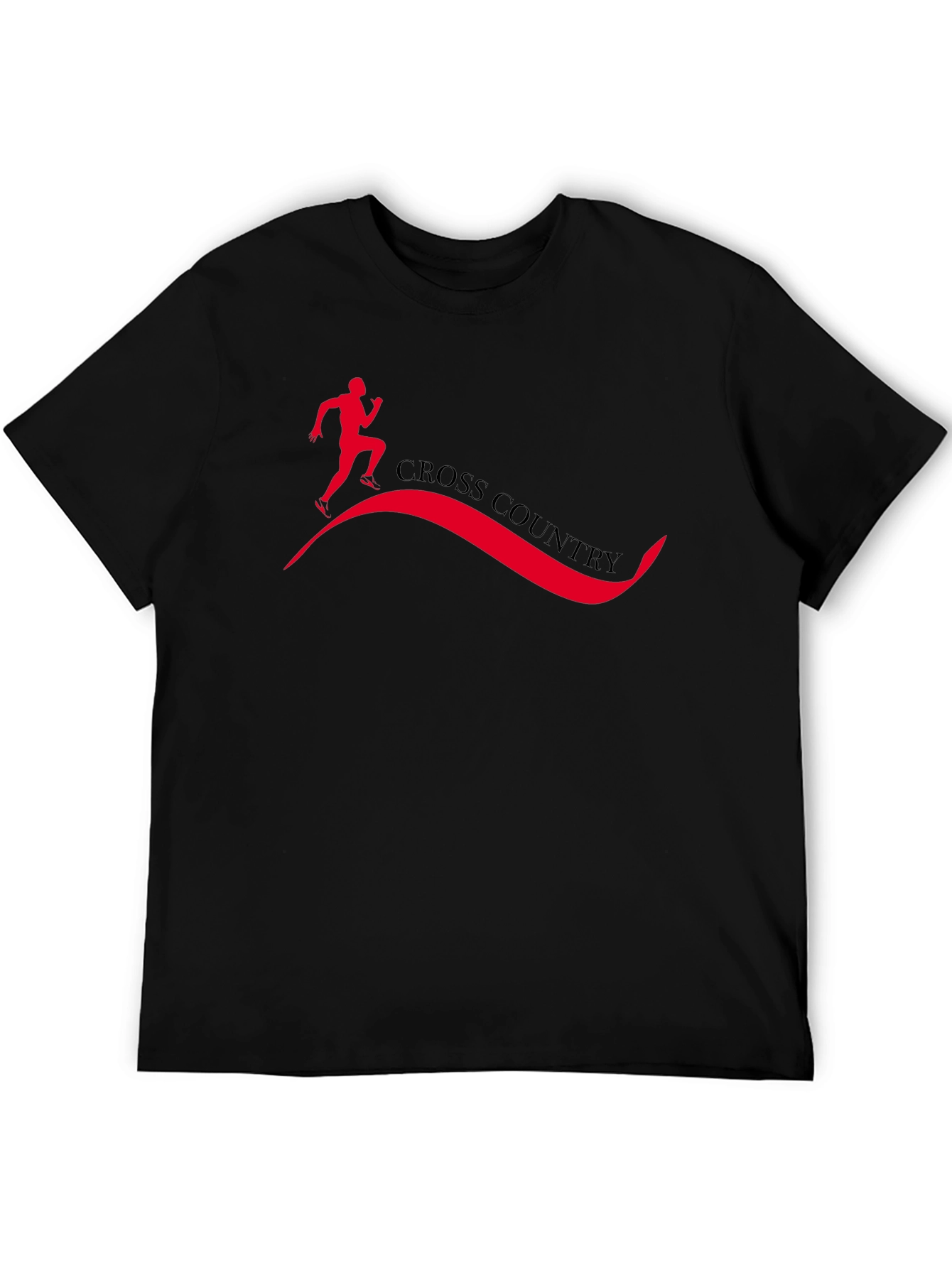 Cross Country Runner Graphic Tee - Black