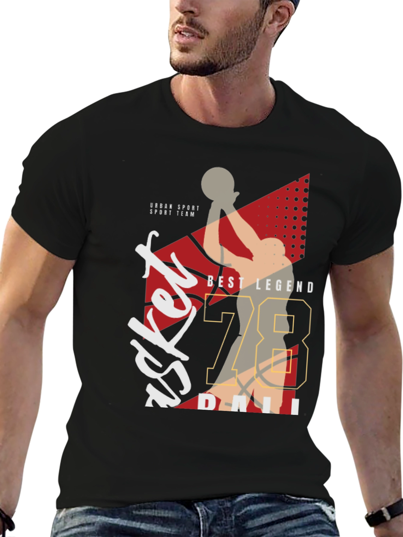 Basketball Legend Graphic Tee - Sporty Style