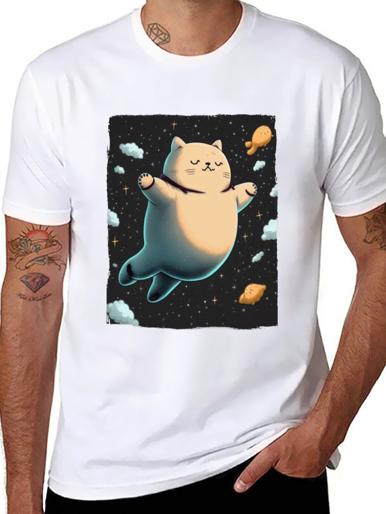 Cosmic Cat T-Shirt - Space Kitten Tee