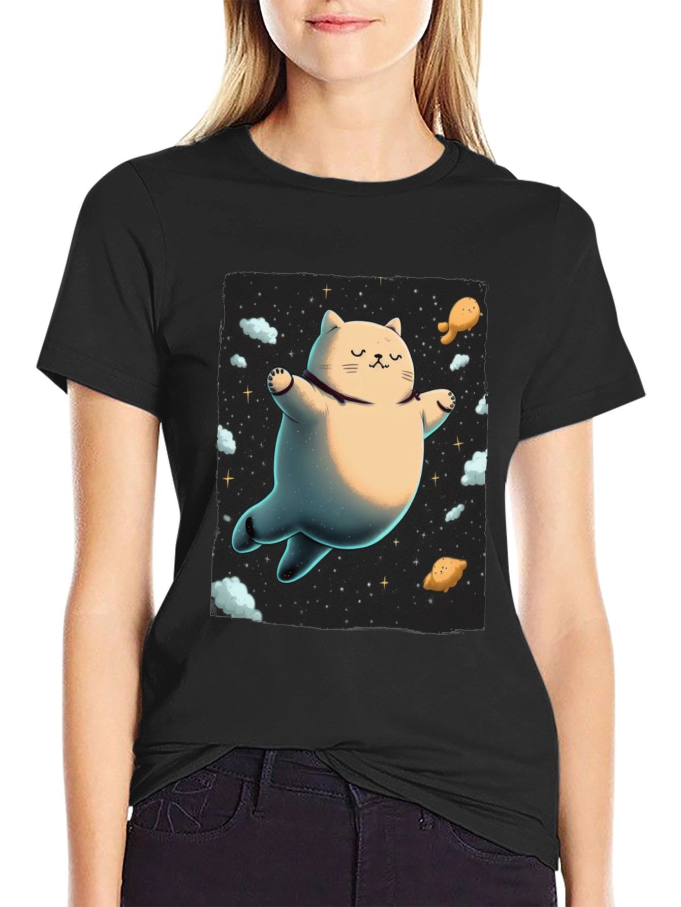 Cosmic Cat T-Shirt - Space Kitten Tee