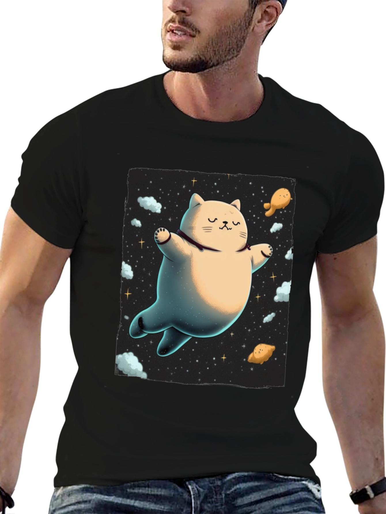 Cosmic Cat T-Shirt - Space Kitten Tee