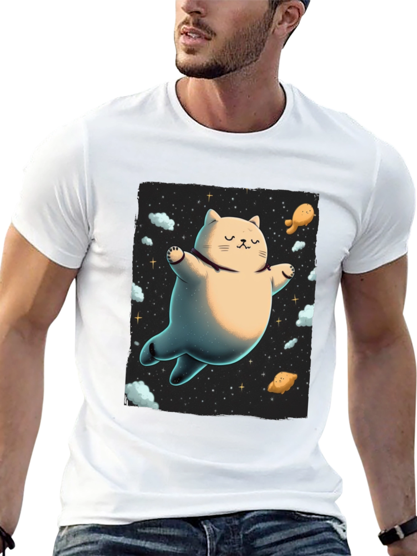 Cosmic Cat T-Shirt - Space Kitten Tee