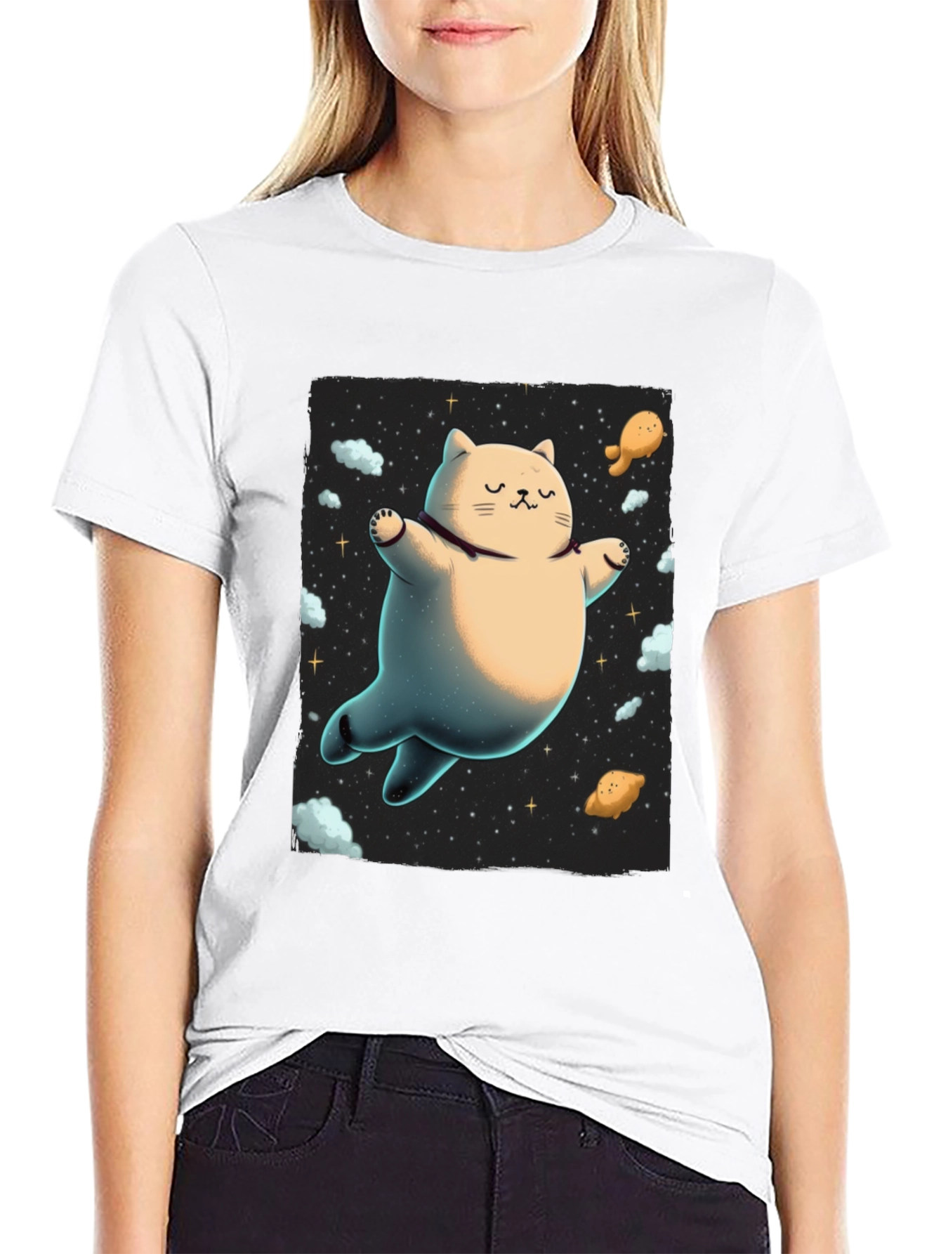 Cosmic Cat T-Shirt - Space Kitten Tee