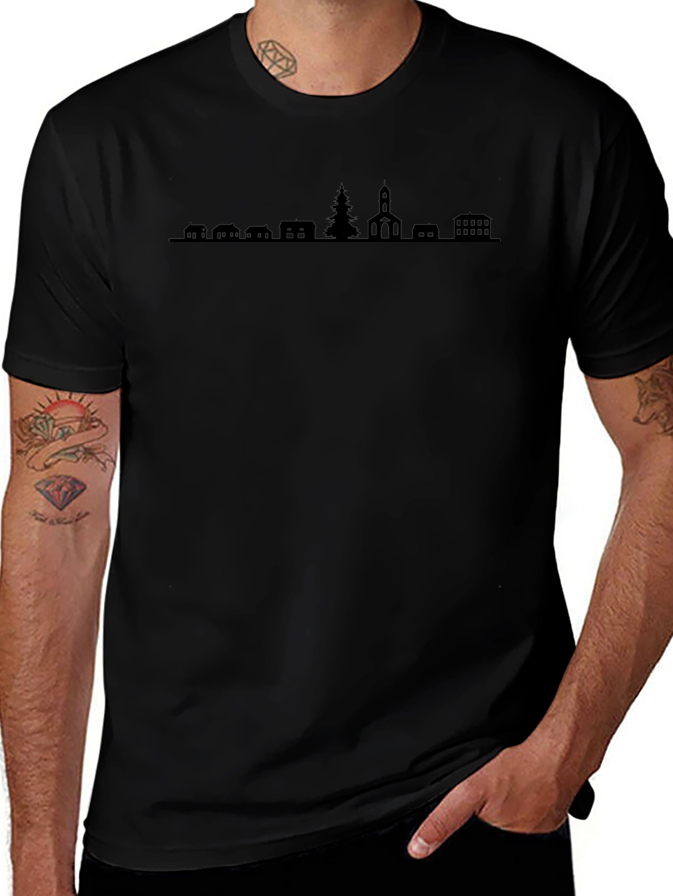 Cityscape Silhouette Tee - Urban Style