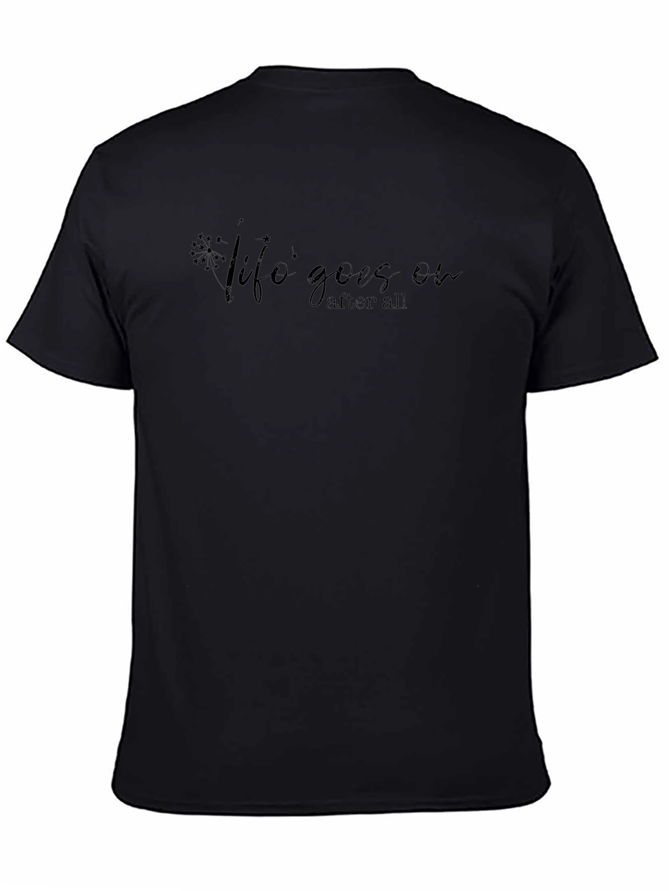 Life Goes On Black Graphic Tee