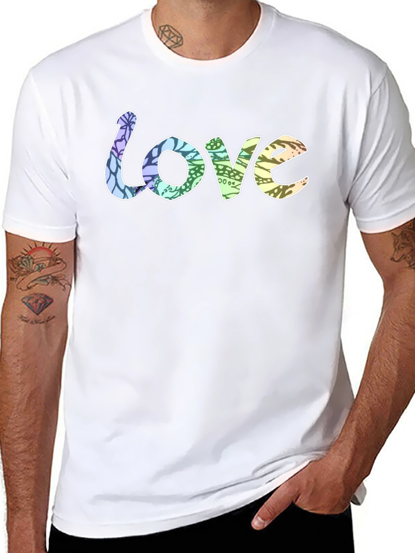 Love Graphic Print Tee - Black
