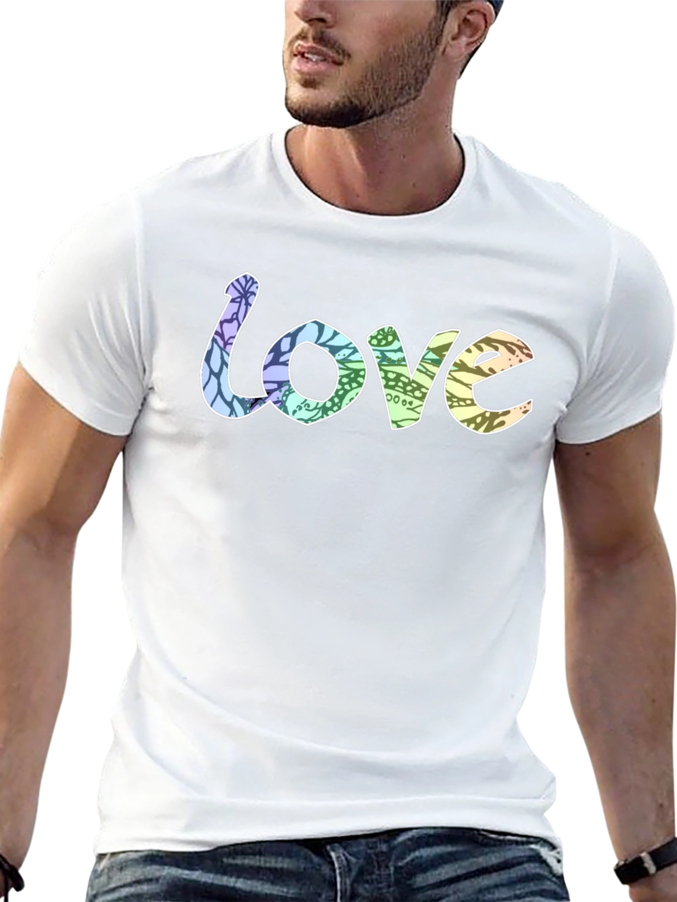 Love Graphic Print Tee - Black