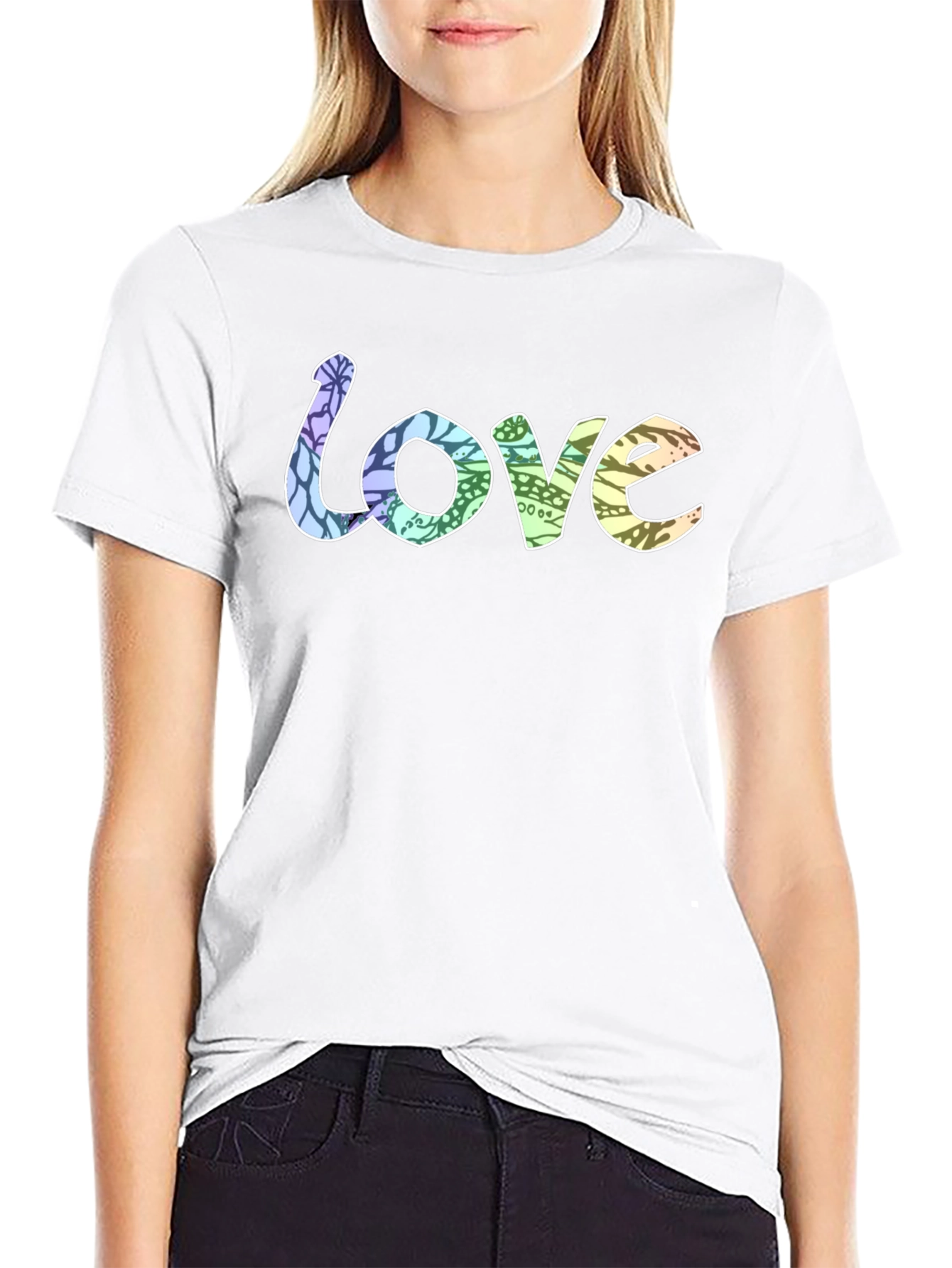 Love Graphic Print Tee - Black