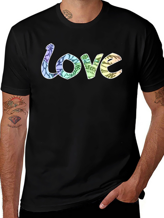 Love Graphic Print Tee - Black