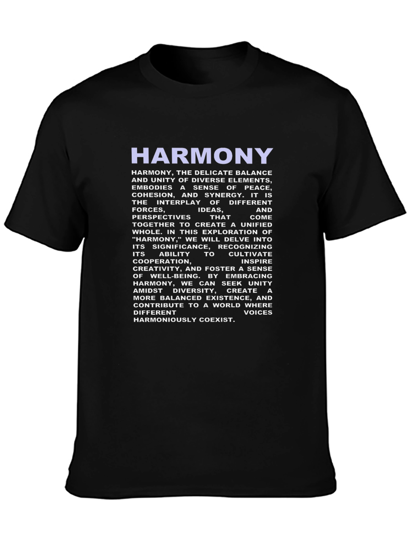 Harmony Graphic T-Shirt - Peace & Unity Design