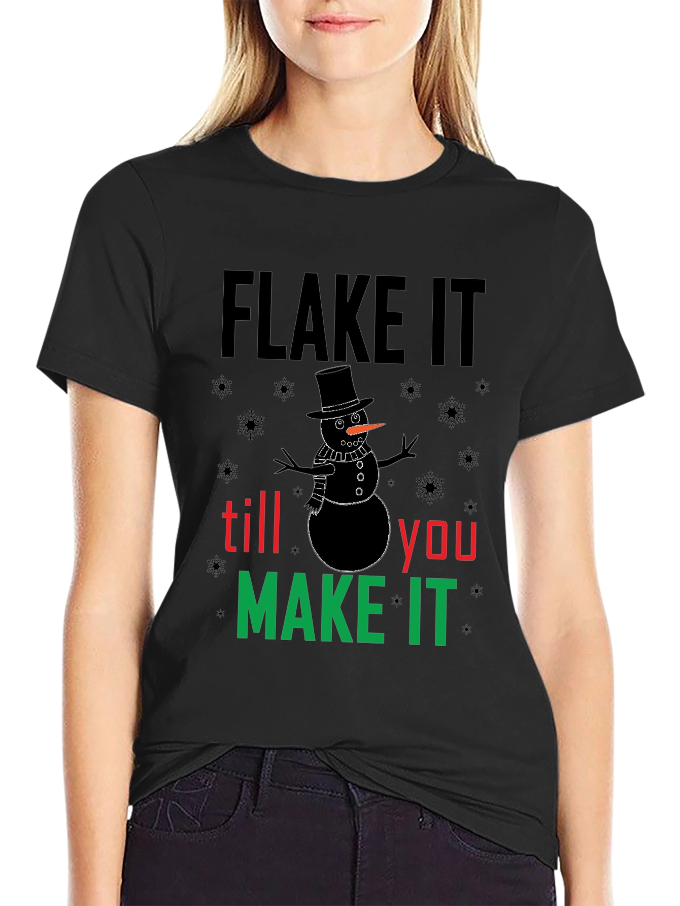 Flake It Snowman Graphic Tee