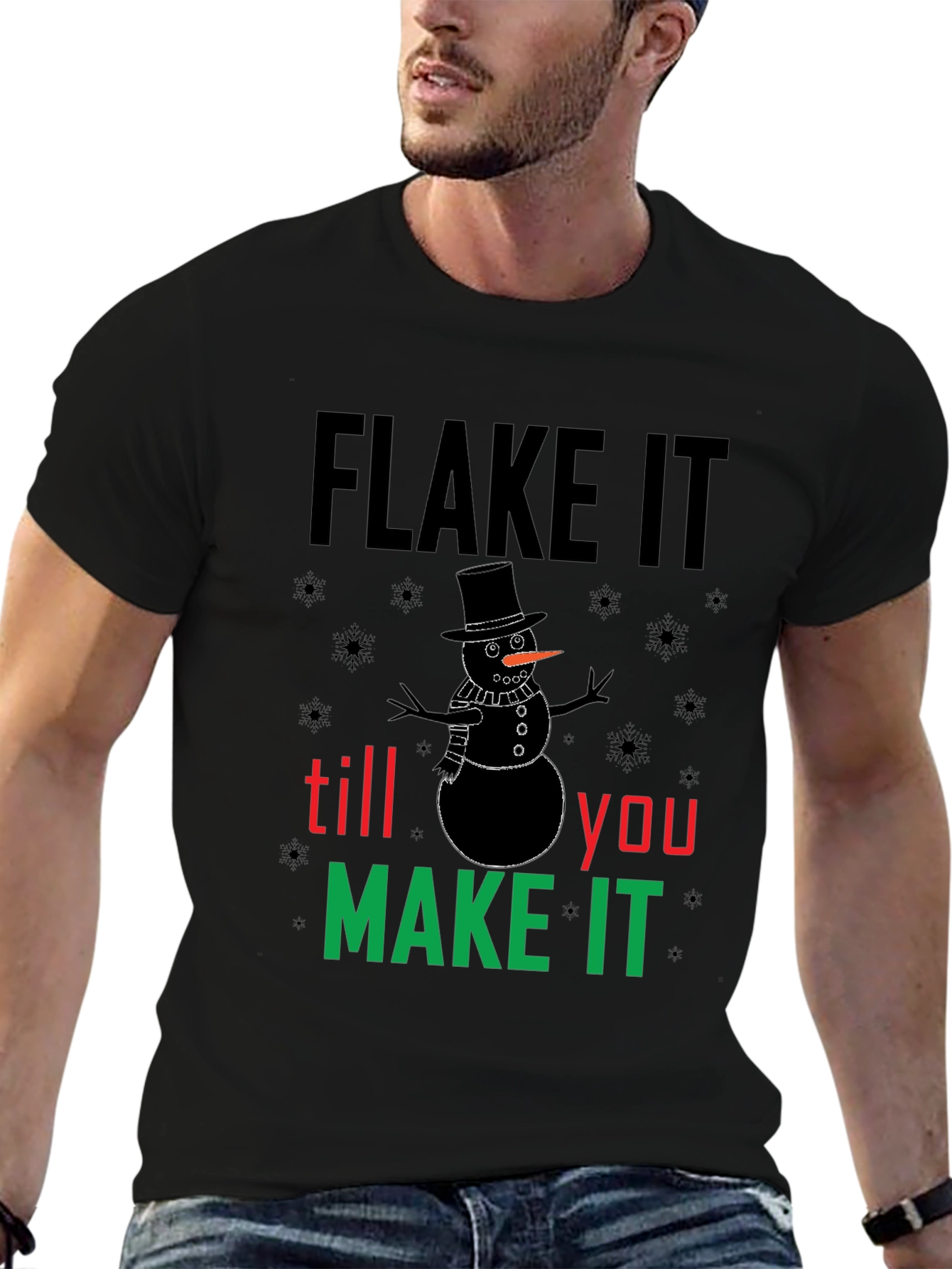 Flake It Snowman Graphic Tee