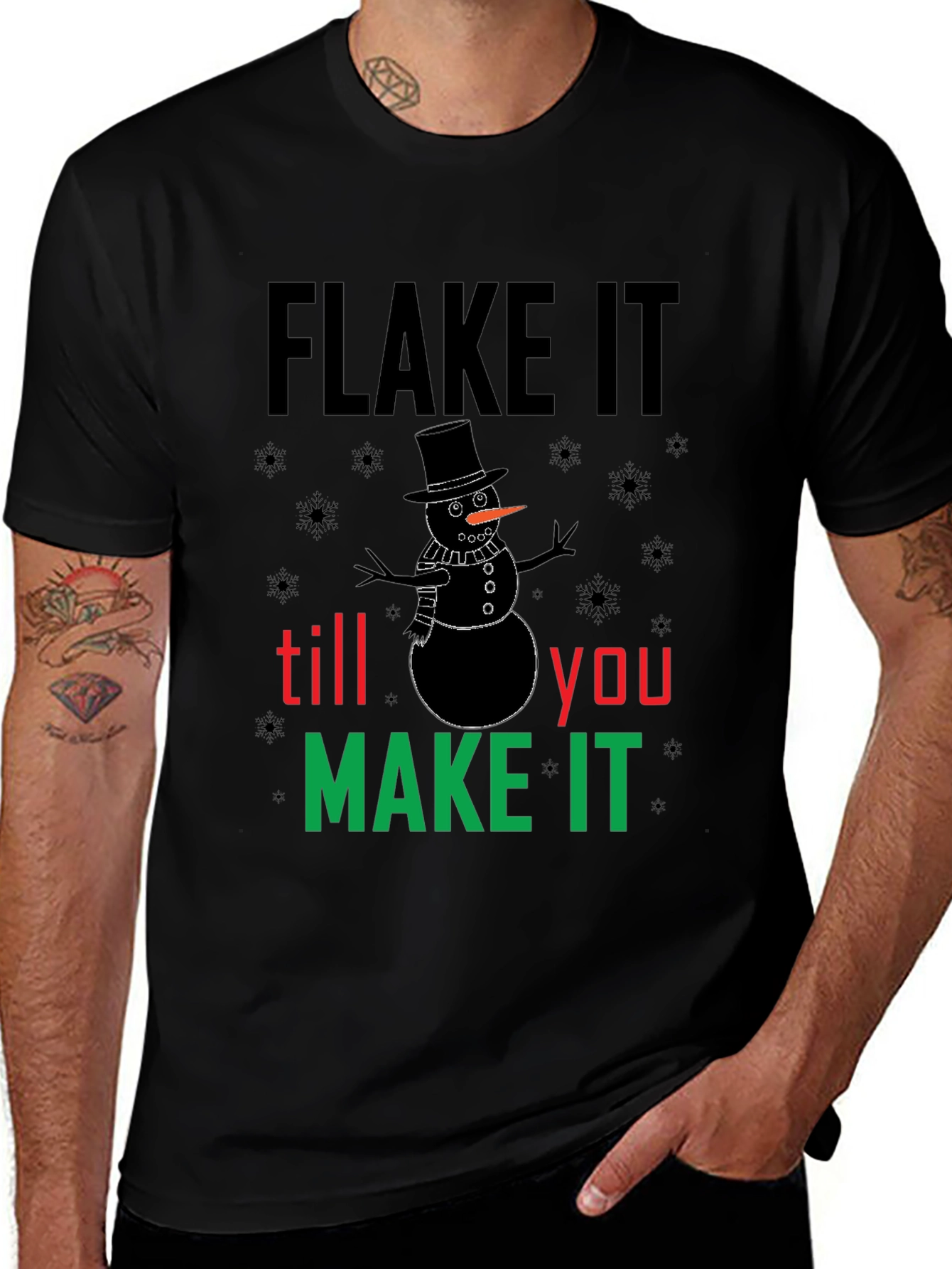 Flake It Snowman Graphic Tee